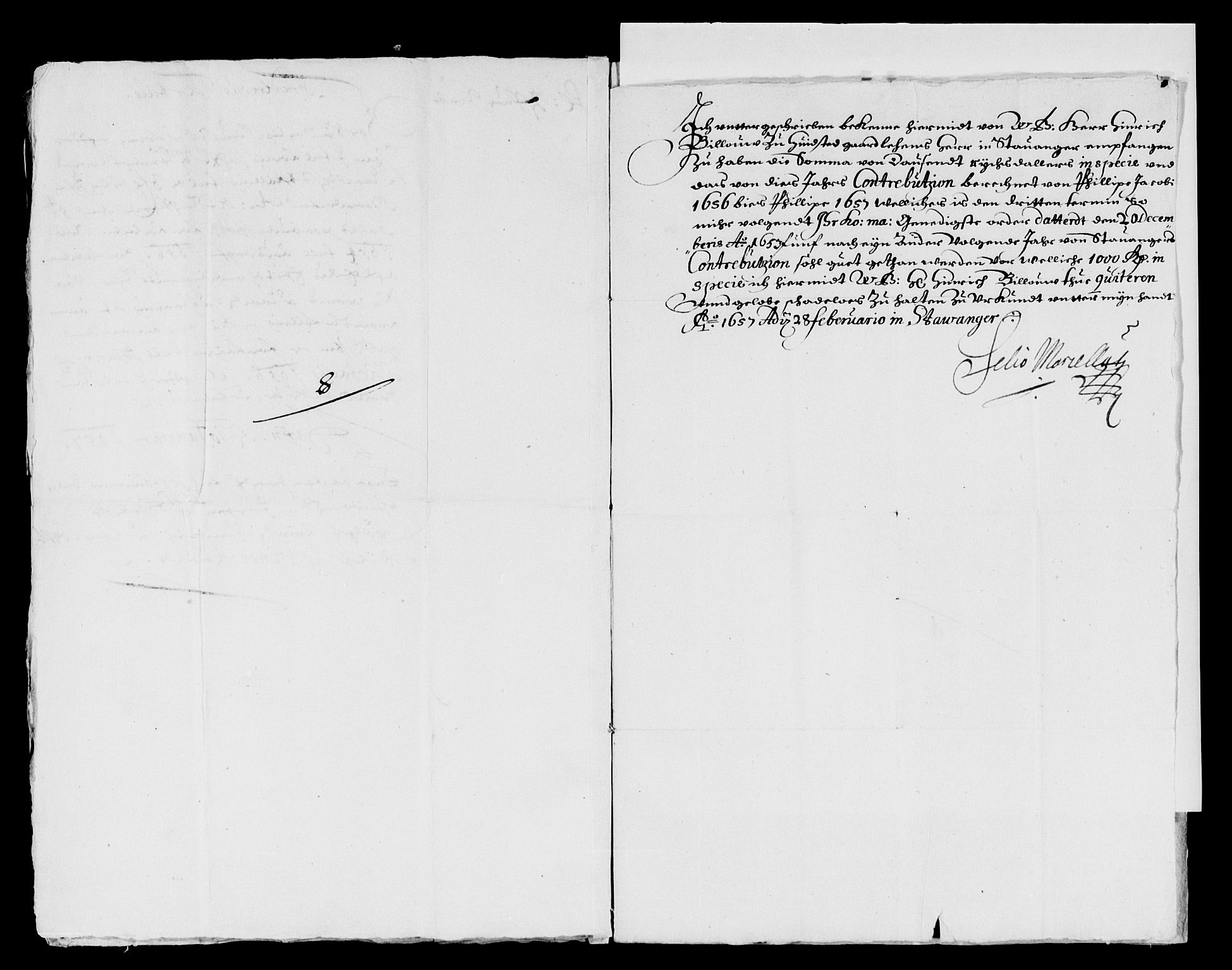 Rentekammeret inntil 1814, Reviderte regnskaper, Lensregnskaper, AV/RA-EA-5023/R/Rb/Rbs/L0036: Stavanger len, 1653-1658