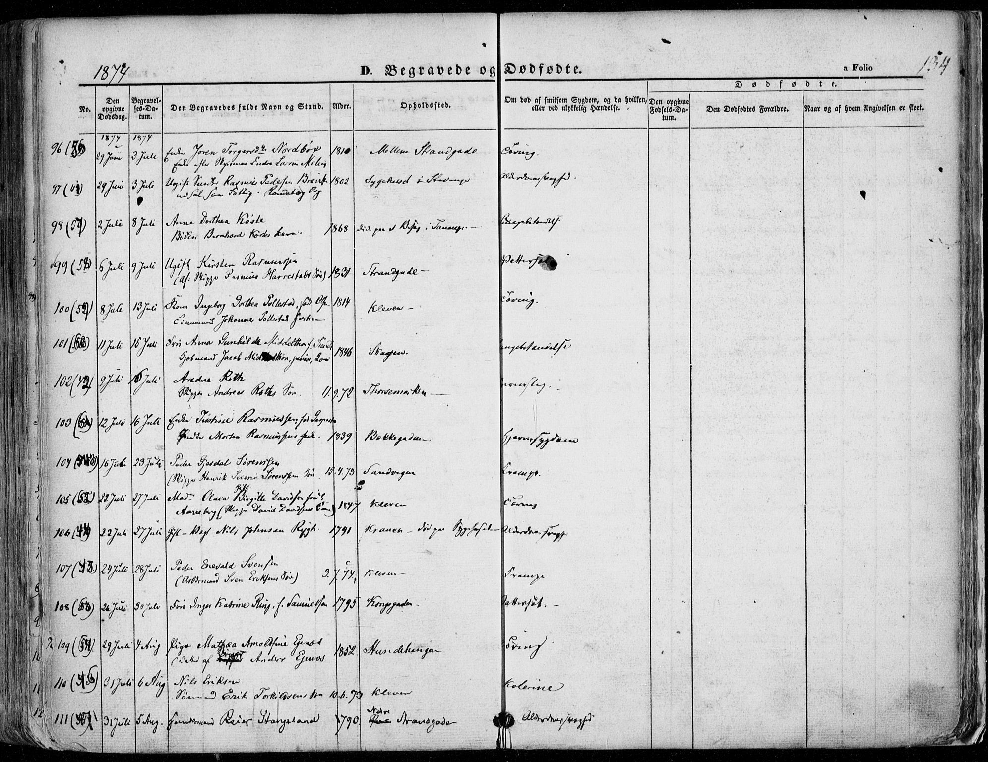 Domkirken sokneprestkontor, AV/SAST-A-101812/001/30/30BA/L0020: Ministerialbok nr. A 19, 1858-1877, s. 134