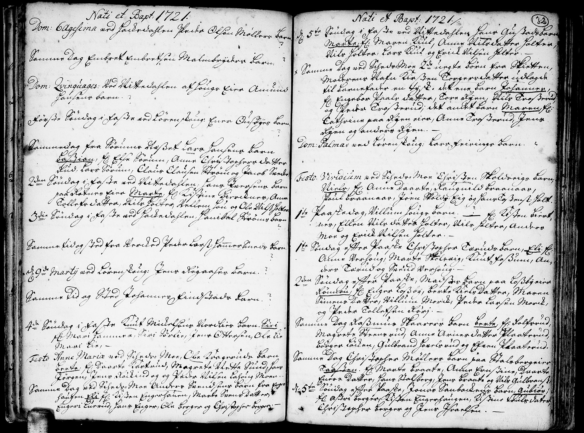 Skedsmo prestekontor Kirkebøker, AV/SAO-A-10033a/F/Fa/L0002: Ministerialbok nr. I 2, 1715-1727, s. 32