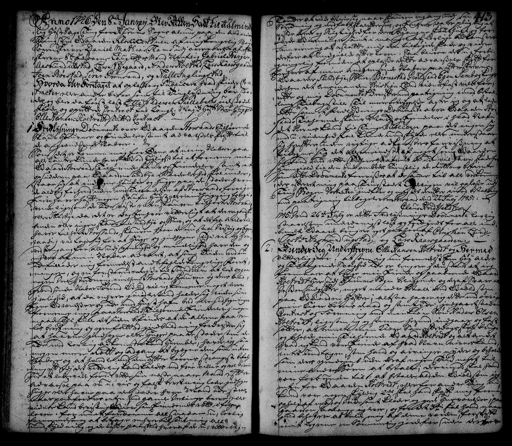 Lier, Røyken og Hurum sorenskriveri, SAKO/A-89/G/Ga/Gaa/L0002: Pantebok nr. II, 1725-1755, s. 413
