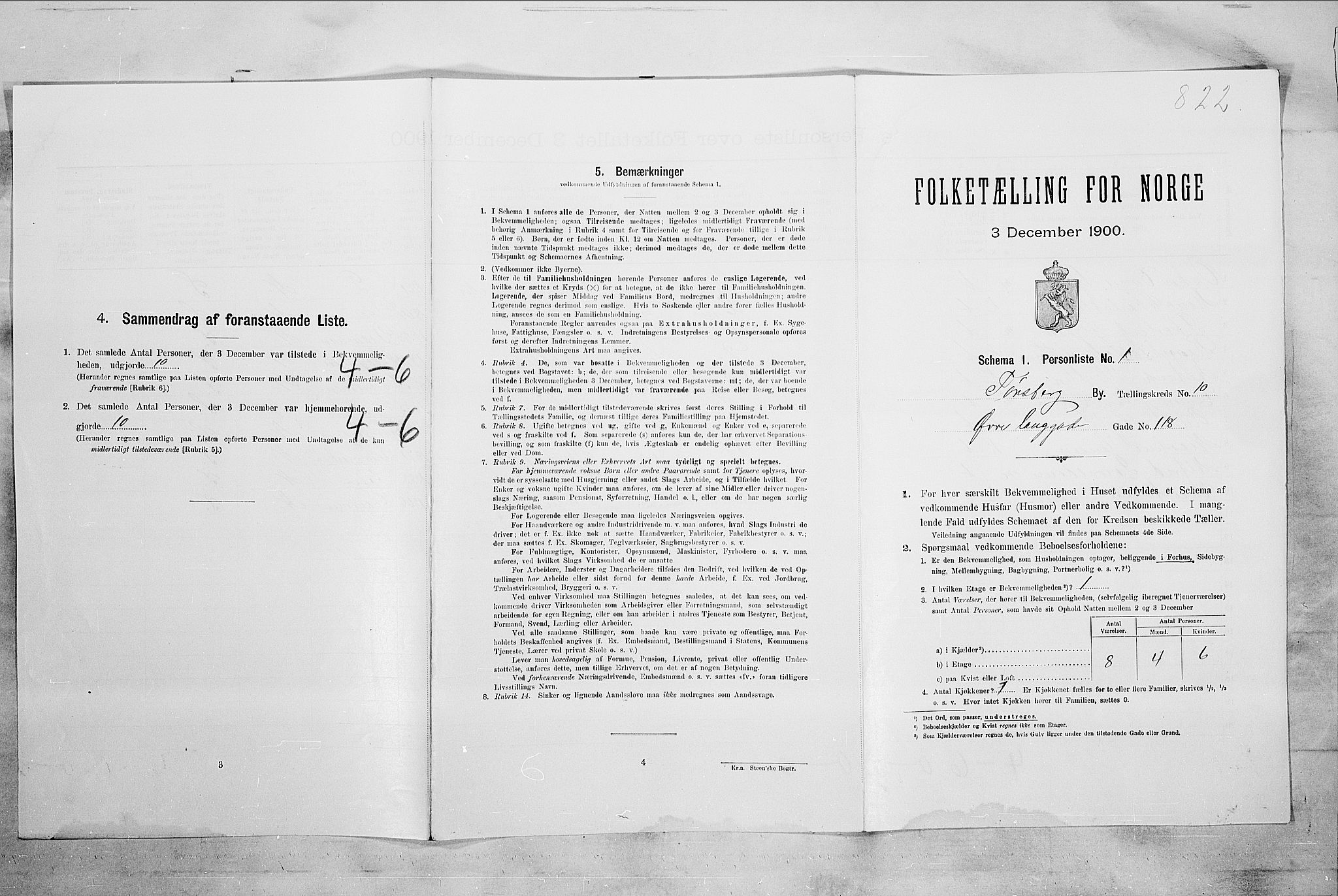 RA, Folketelling 1900 for 0705 Tønsberg kjøpstad, 1900, s. 1450