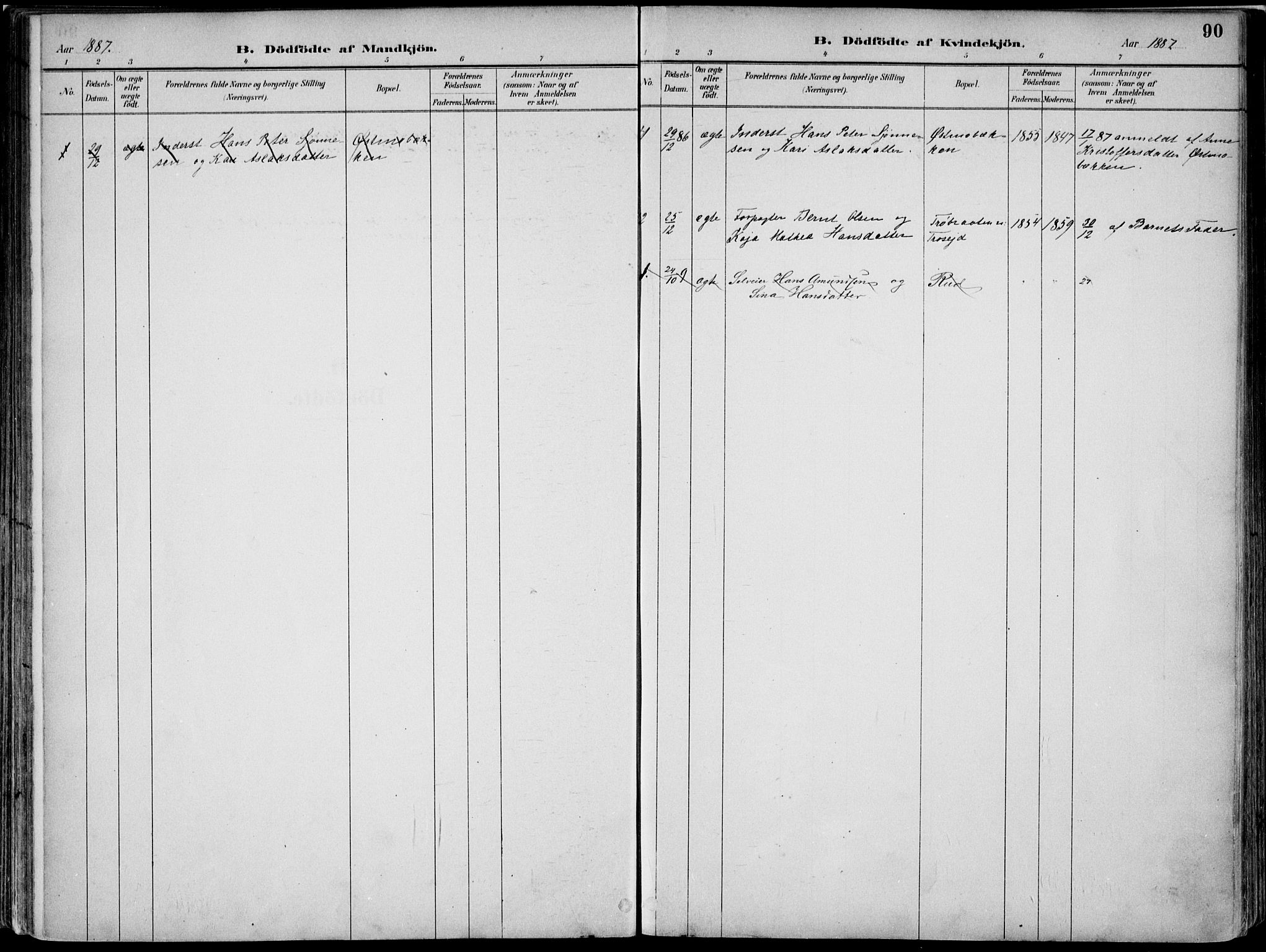 Nord-Odal prestekontor, SAH/PREST-032/H/Ha/Haa/L0008: Ministerialbok nr. 8, 1886-1901, s. 90