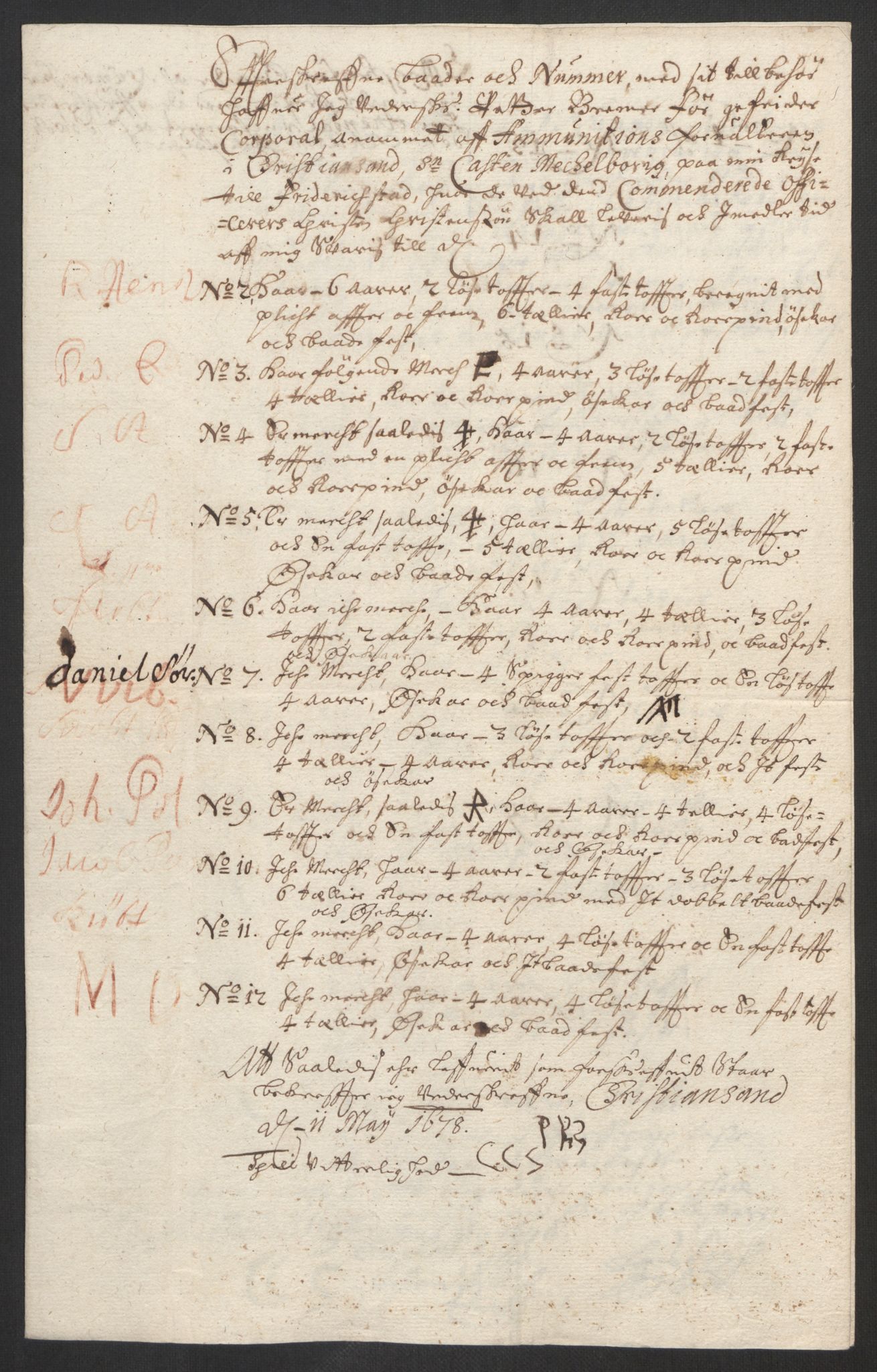Rentekammeret inntil 1814, Reviderte regnskaper, Byregnskaper, AV/RA-EA-4066/R/Rm/L0258: [M1] Kontribusjonsregnskap, 1664-1700, s. 348