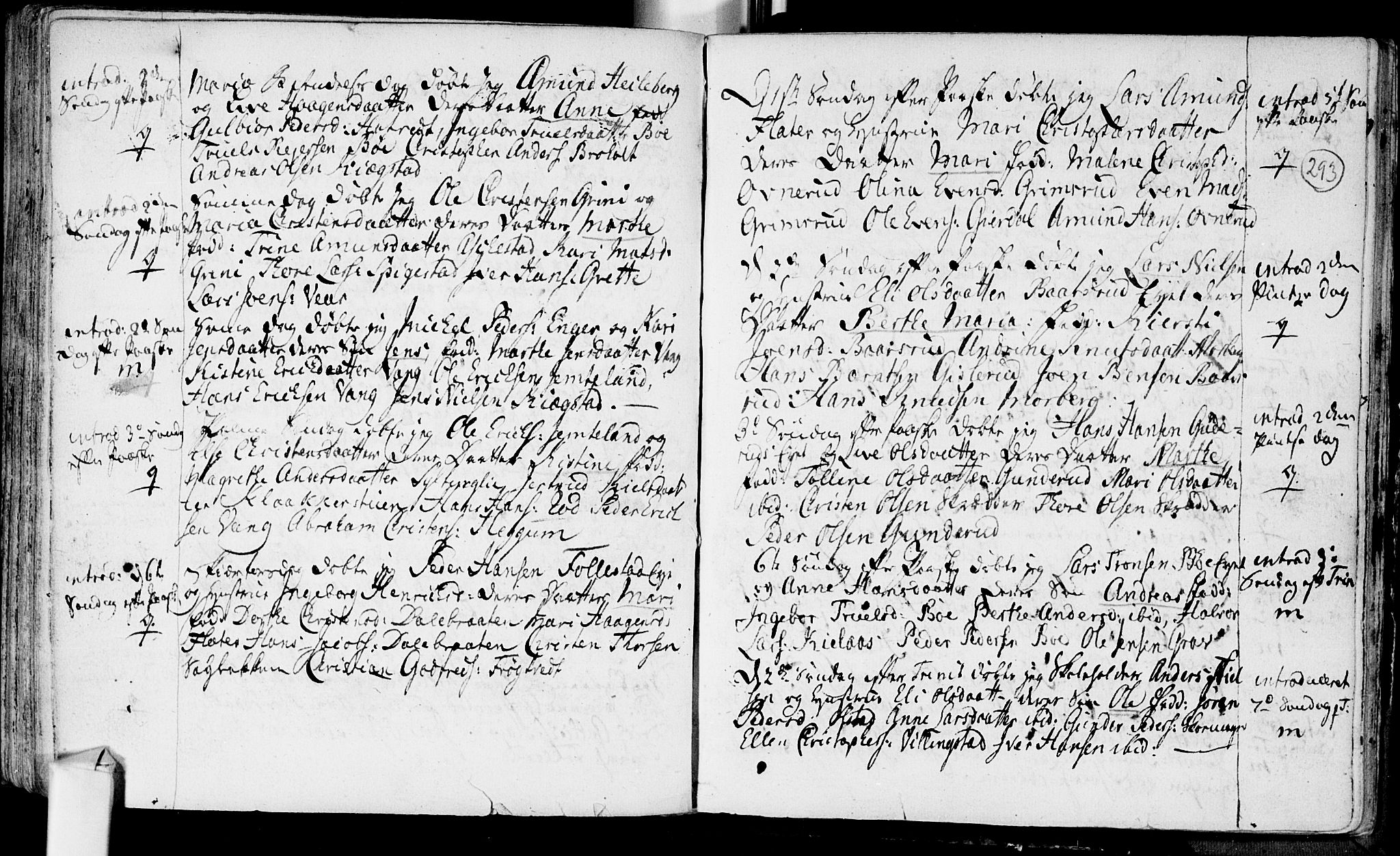Røyken kirkebøker, AV/SAKO-A-241/F/Fa/L0002: Ministerialbok nr. 2, 1731-1782, s. 293