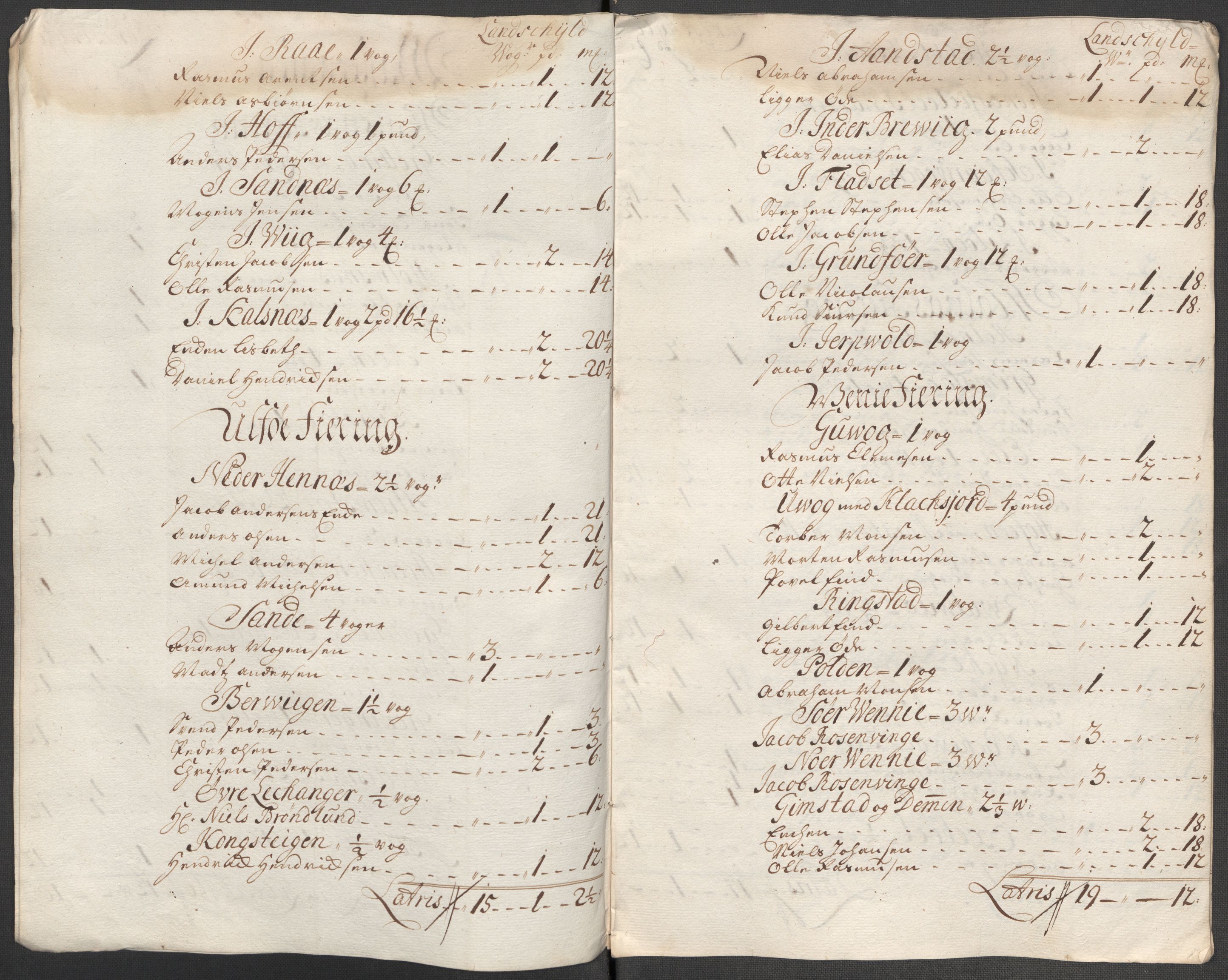Rentekammeret inntil 1814, Reviderte regnskaper, Fogderegnskap, RA/EA-4092/R67/L4683: Fogderegnskap Vesterålen, Andenes og Lofoten, 1717, s. 131