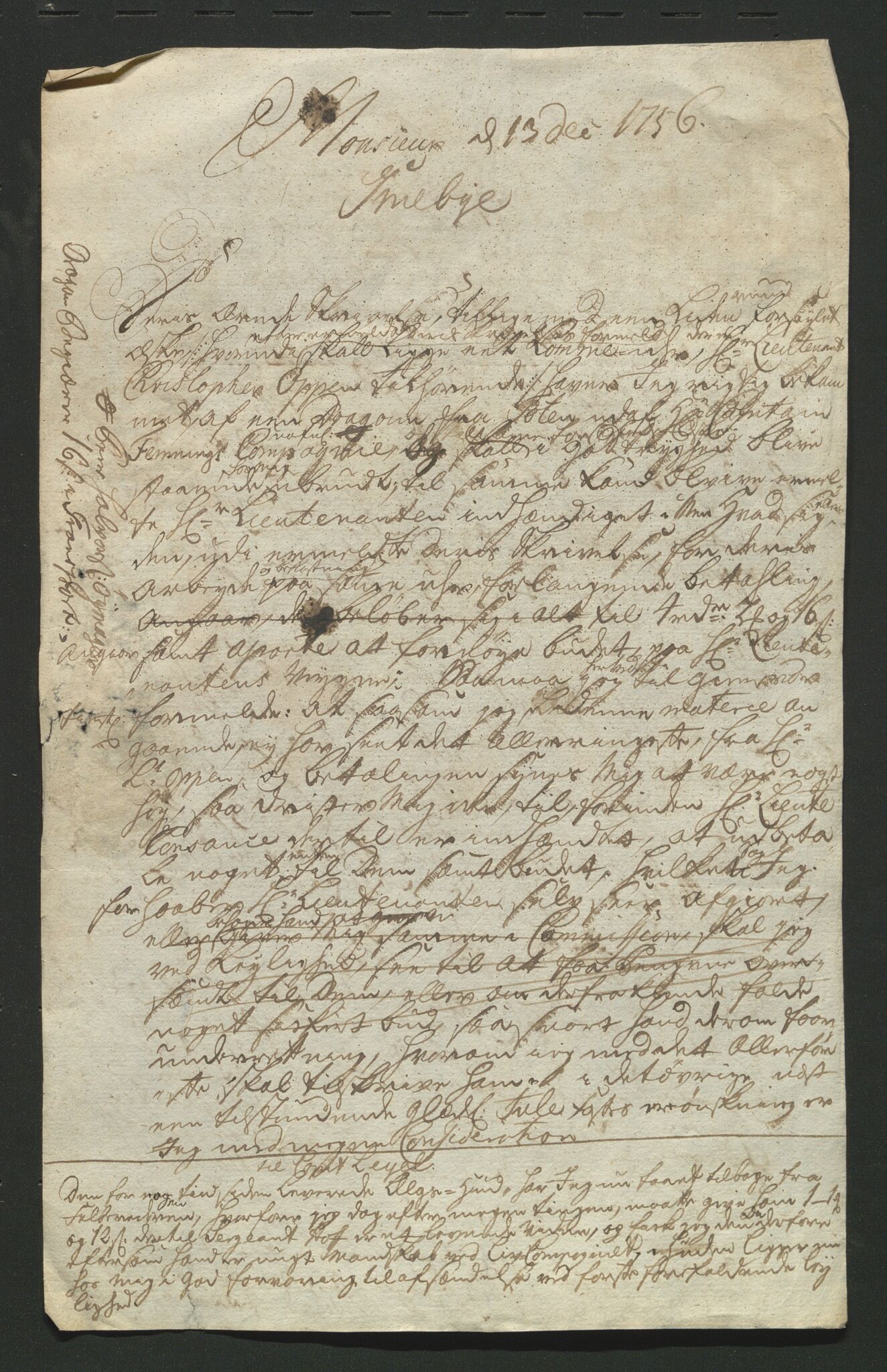 Åker i Vang, Hedmark, og familien Todderud, AV/SAH-ARK-010/J/Jc/L0002: Korrespondanse, 1753-1762, s. 108