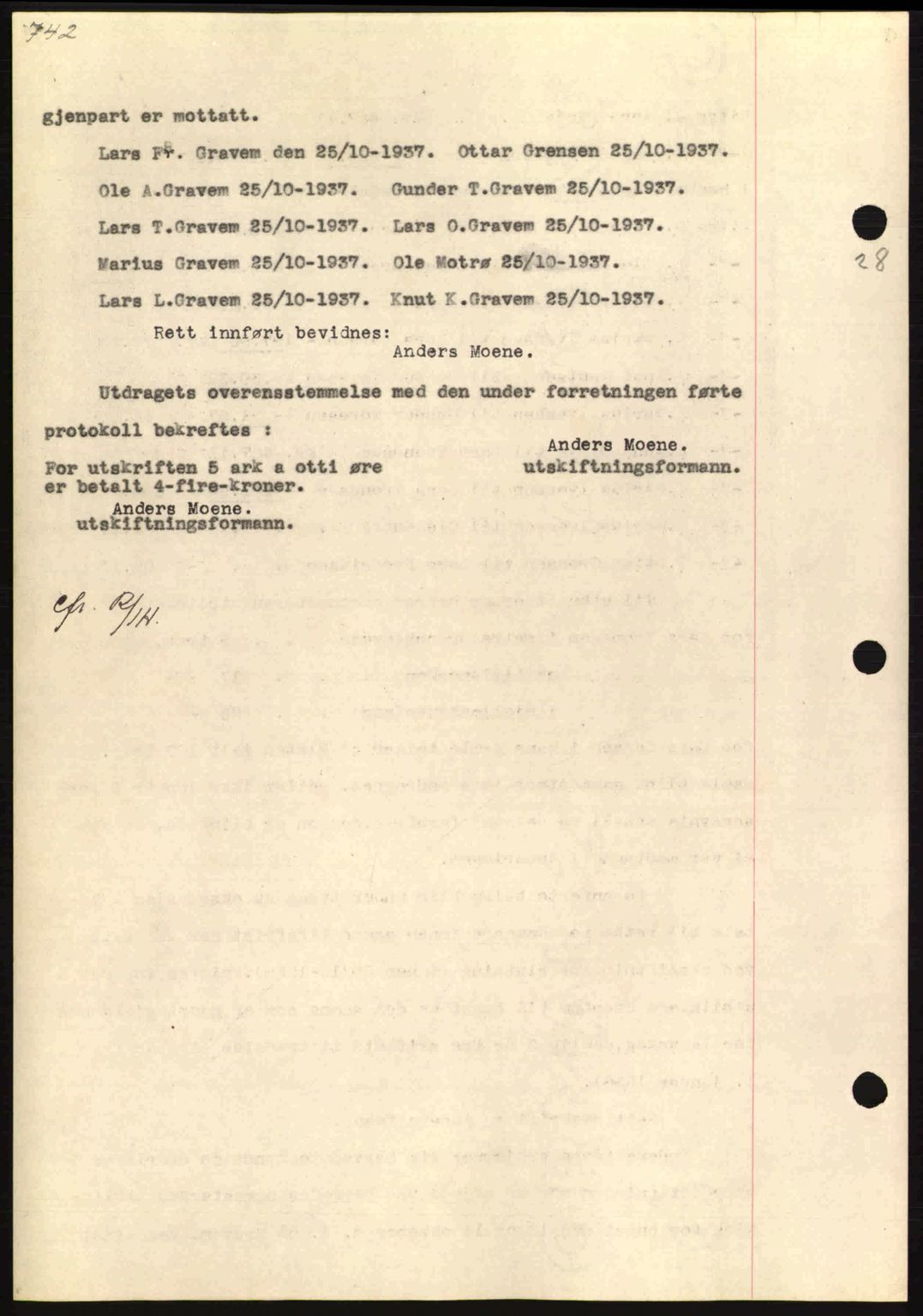 Nordmøre sorenskriveri, AV/SAT-A-4132/1/2/2Ca: Pantebok nr. A83, 1938-1938, Dagboknr: 1124/1938