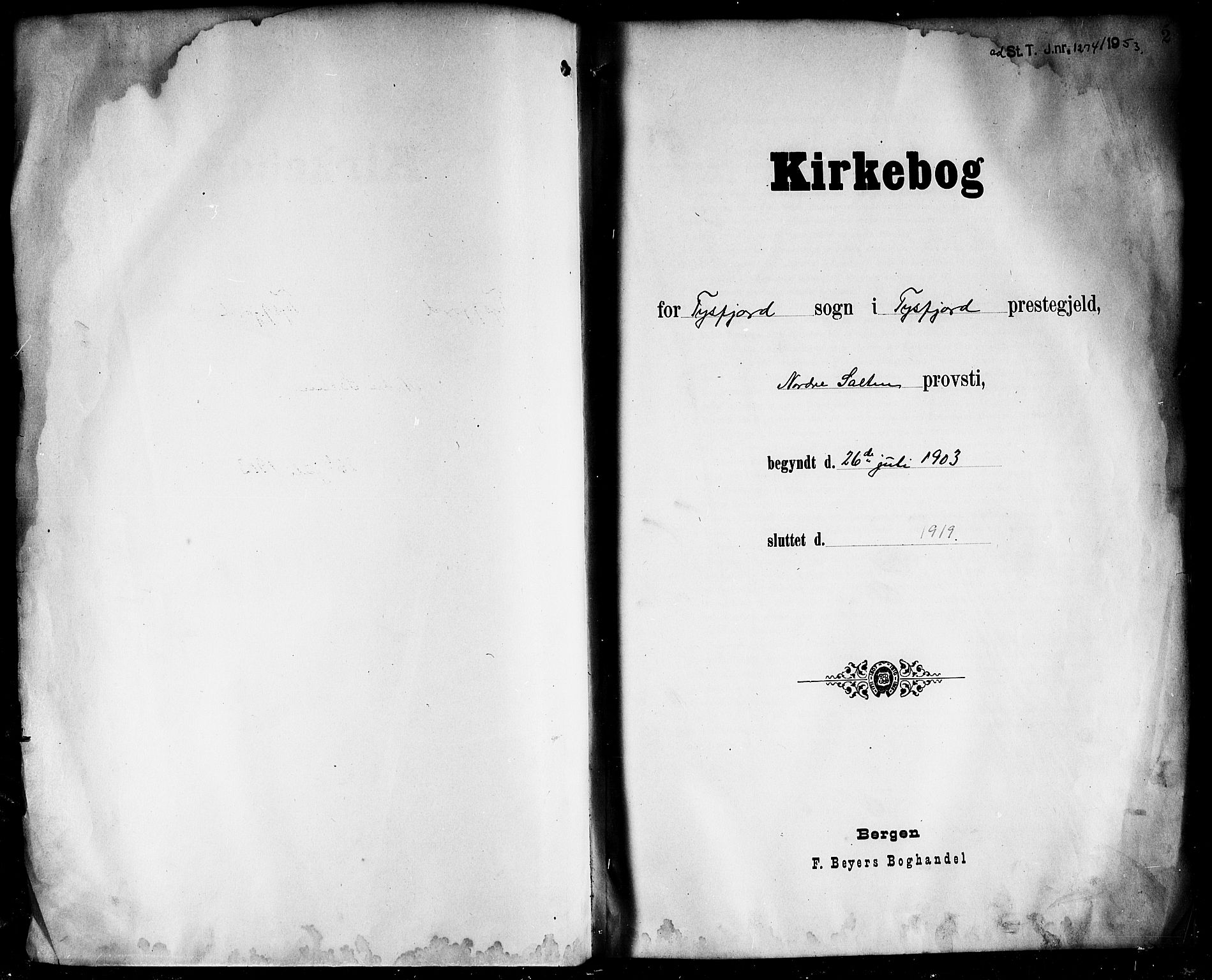 Ministerialprotokoller, klokkerbøker og fødselsregistre - Nordland, AV/SAT-A-1459/861/L0877: Klokkerbok nr. 861C03, 1903-1919, s. 2