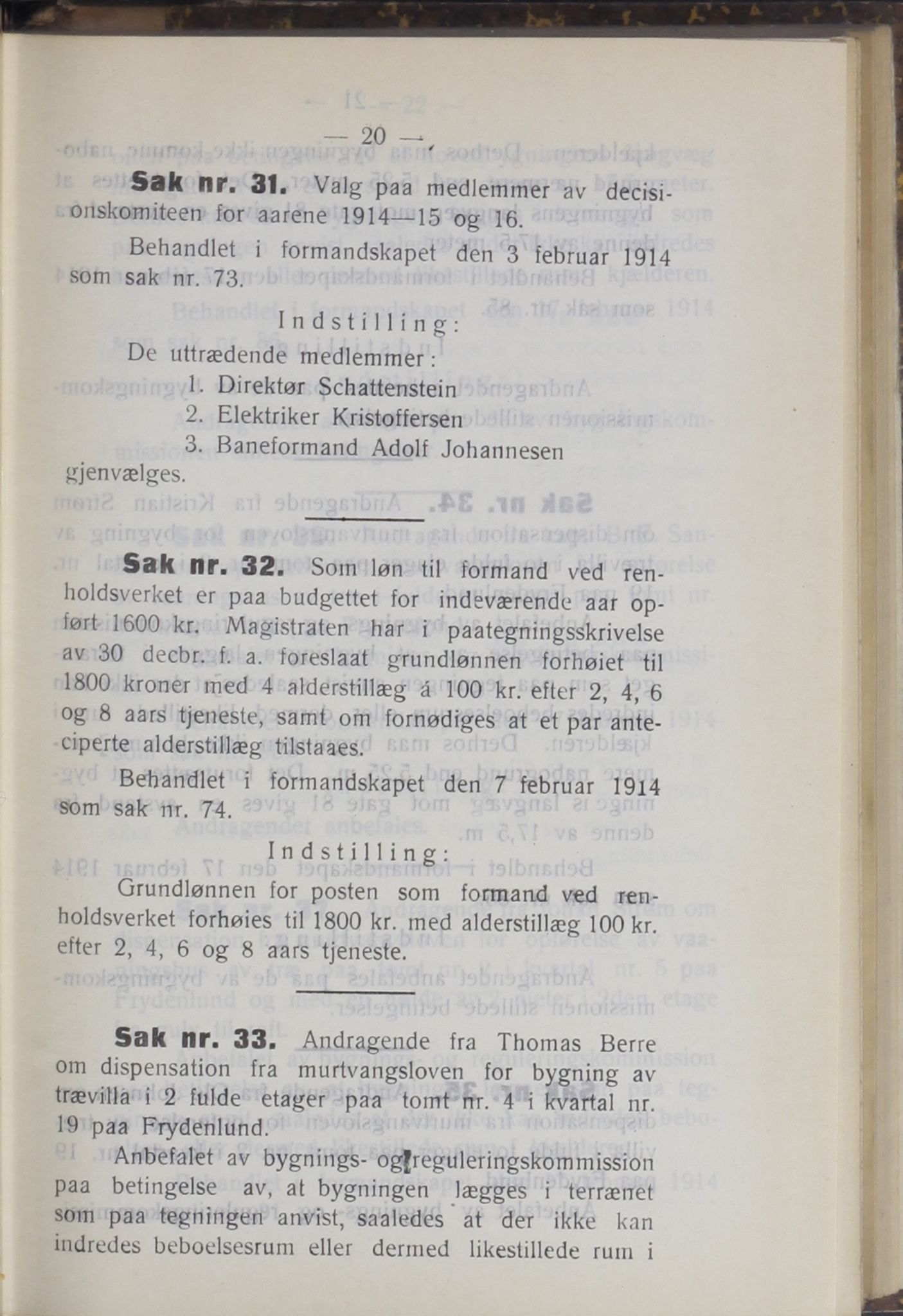 Narvik kommune. Formannskap , AIN/K-18050.150/A/Ab/L0004: Møtebok, 1914