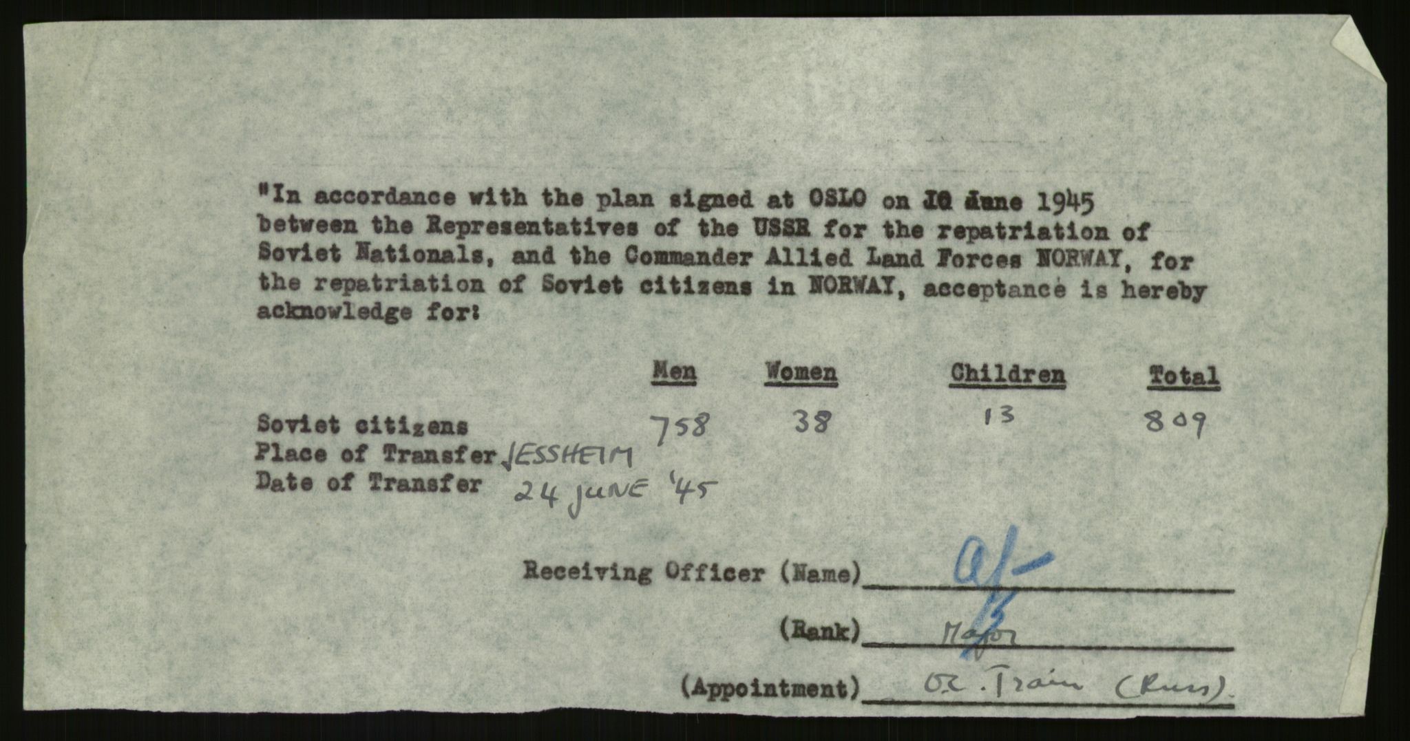 Flyktnings- og fangedirektoratet, Repatrieringskontoret, AV/RA-S-1681/D/Db/L0020: Displaced Persons (DPs) og sivile tyskere, 1945-1948, s. 313