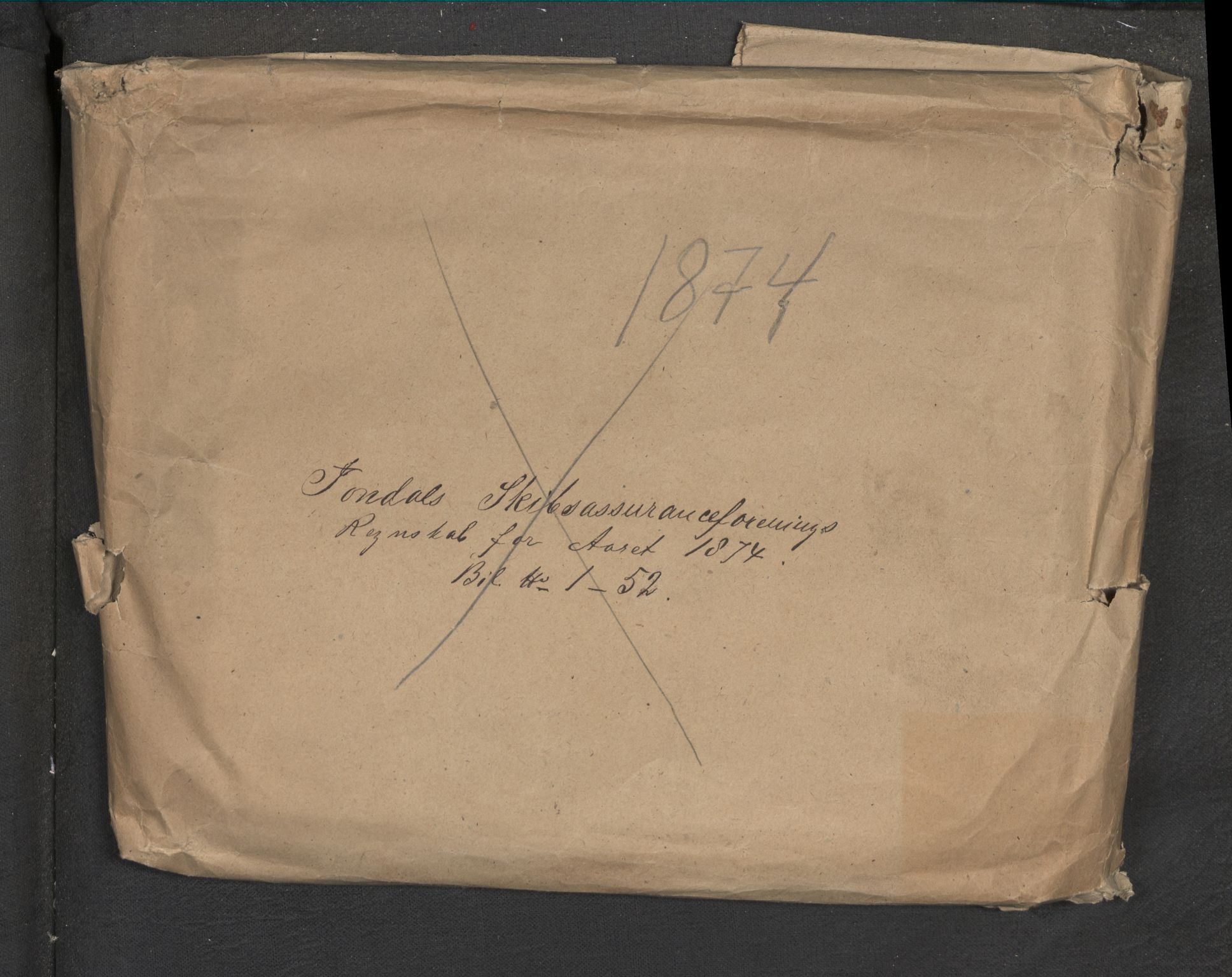 Jondal Skipsassuranseforening, SAB/SAB/PA-0276/E/L0066: Korrespondanse , 1874