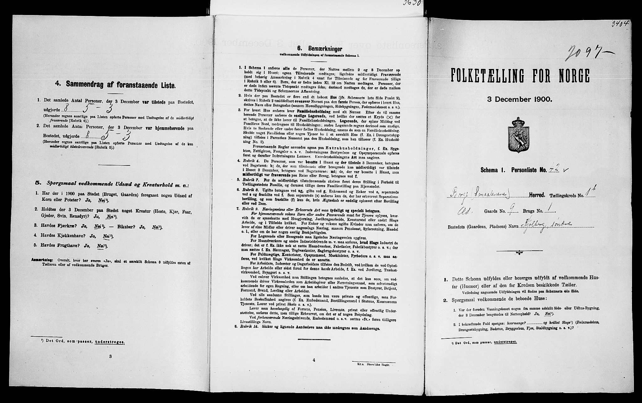SAO, Folketelling 1900 for 0113 Borge herred, 1900, s. 44