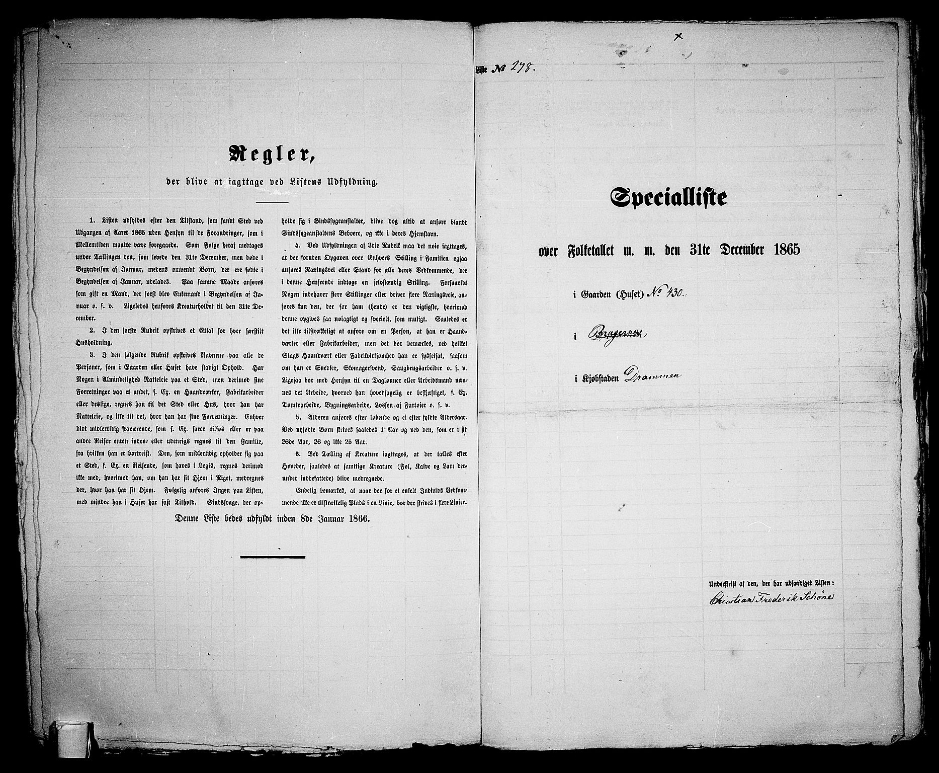 RA, Folketelling 1865 for 0602aB Bragernes prestegjeld i Drammen kjøpstad, 1865, s. 586