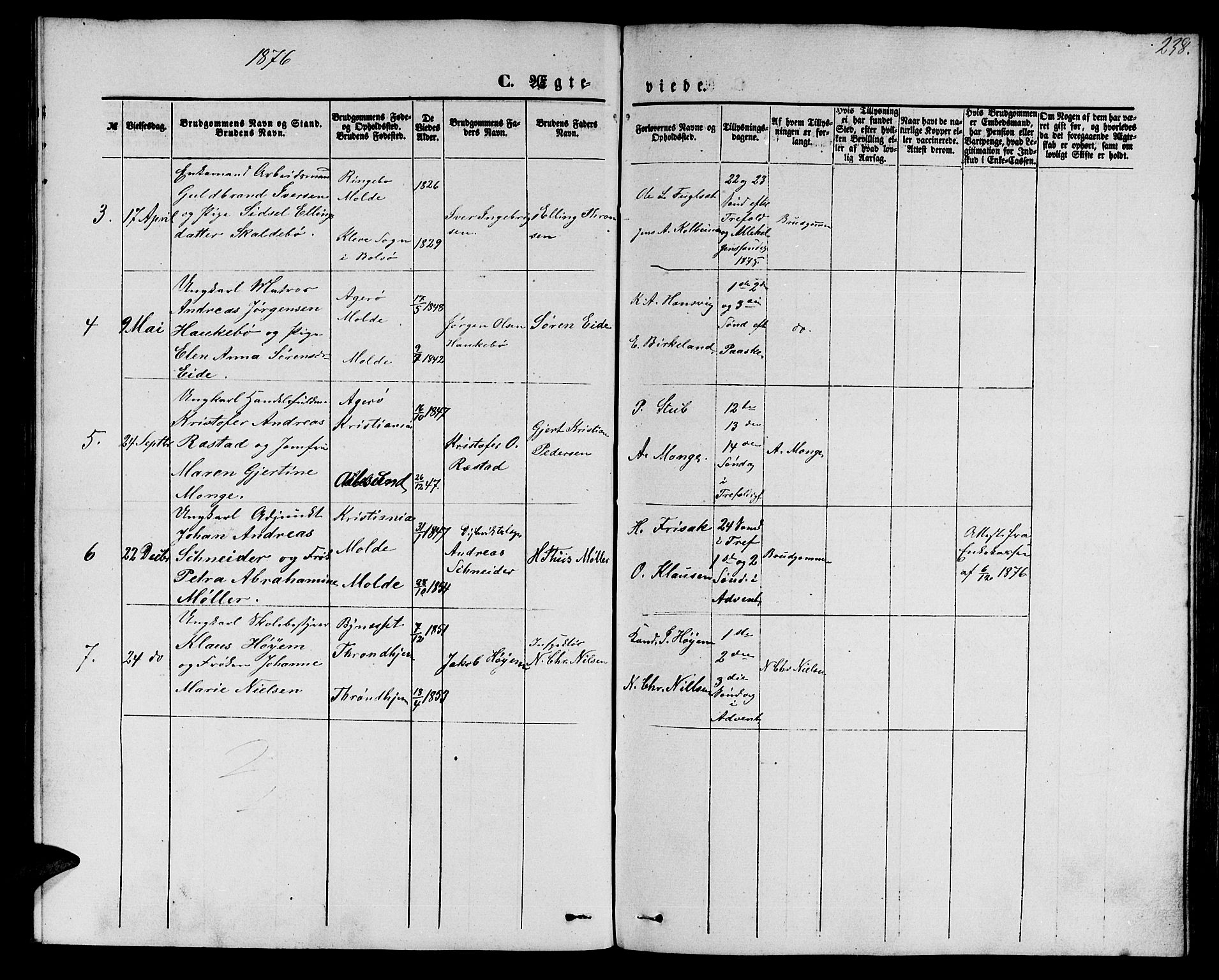 Ministerialprotokoller, klokkerbøker og fødselsregistre - Møre og Romsdal, AV/SAT-A-1454/558/L0701: Klokkerbok nr. 558C02, 1862-1879, s. 238