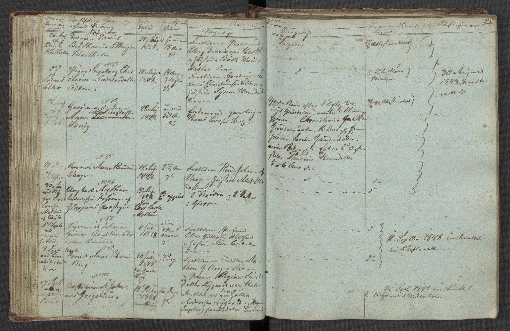 Herøy og Sande lensmannskontor, AV/SAT-A-5655/2/2/L0039: Dødsfallprotokoll, 1841-1856, s. 54b-55a