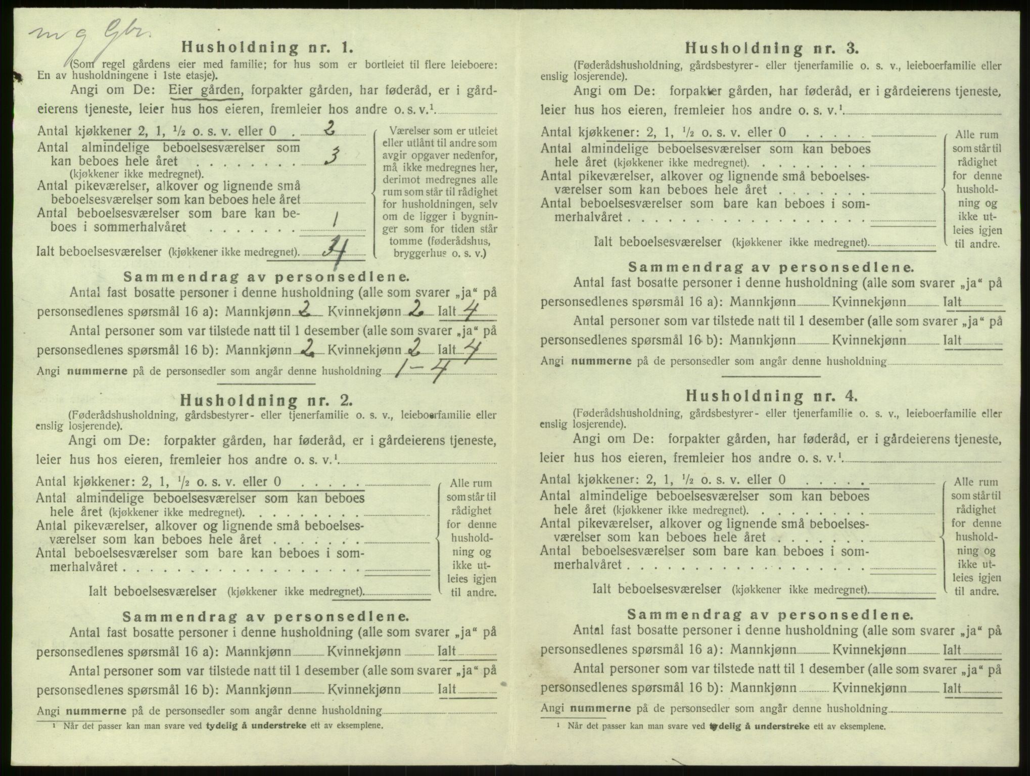 SAB, Folketelling 1920 for 1252 Modalen herred, 1920, s. 193