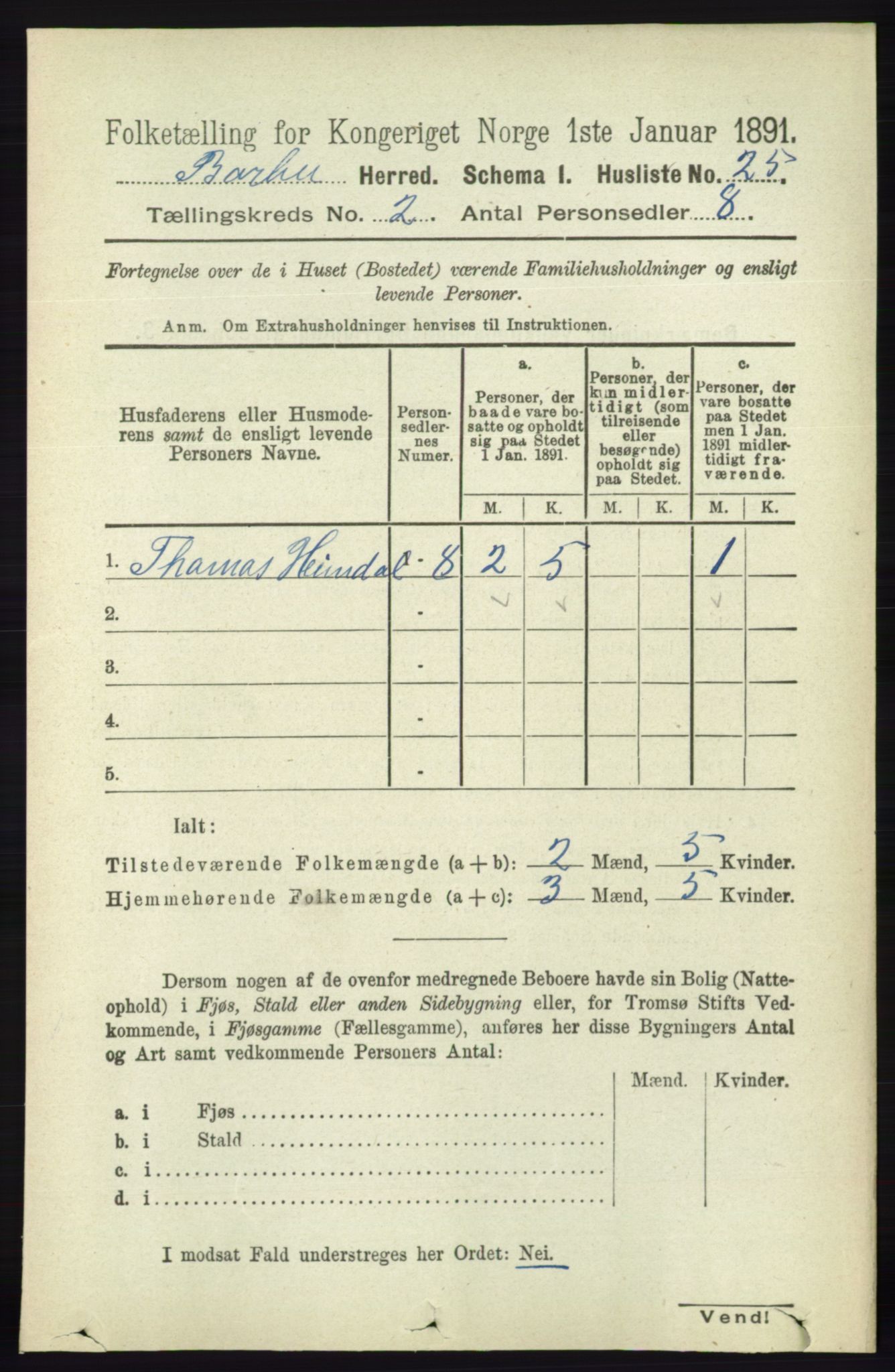 RA, Folketelling 1891 for 0990 Barbu herred, 1891, s. 867