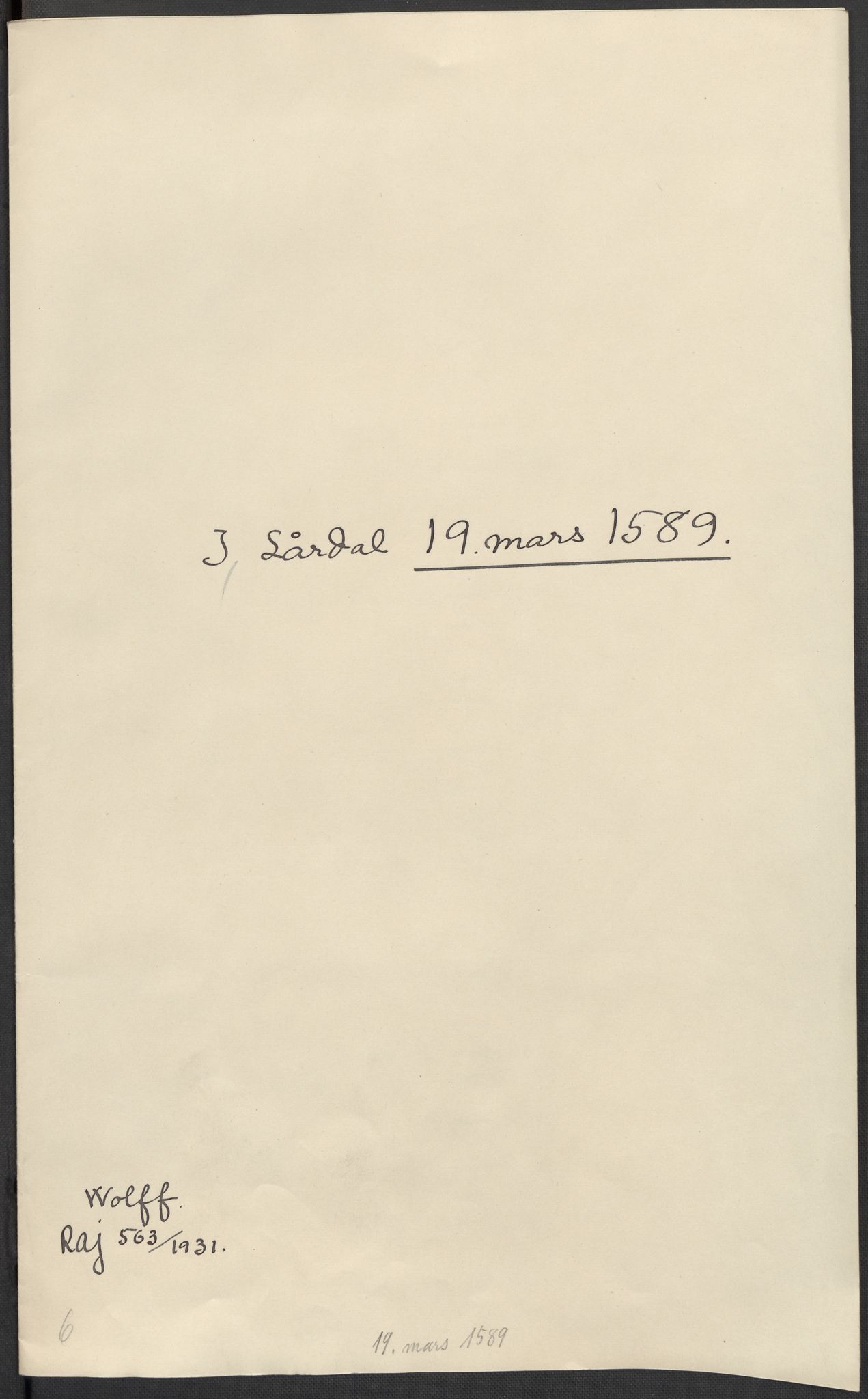 Riksarkivets diplomsamling, AV/RA-EA-5965/F02/L0090: Dokumenter, 1589, s. 33