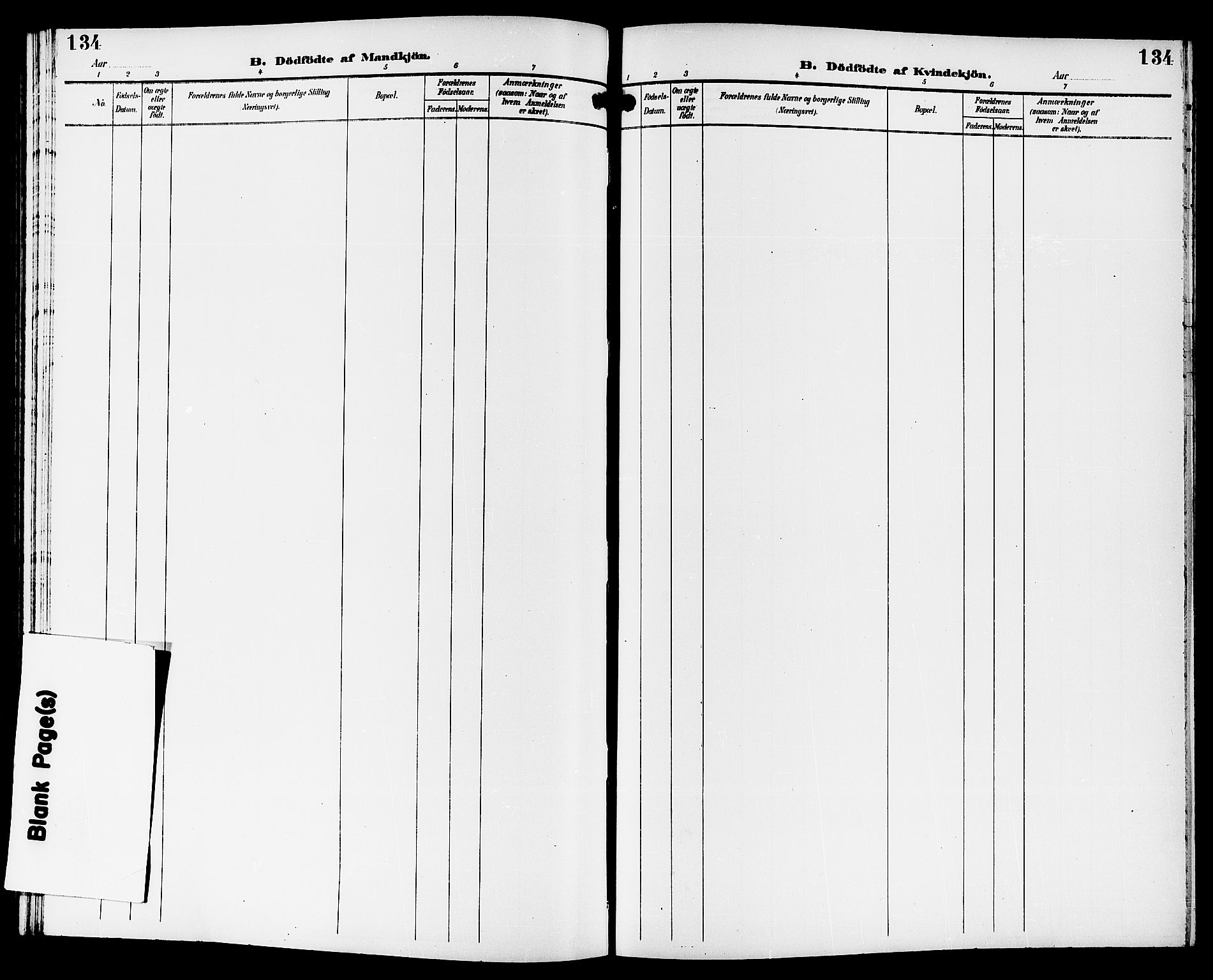 Strømsgodset kirkebøker, AV/SAKO-A-324/G/Ga/L0002: Klokkerbok nr. 2, 1885-1910, s. 134