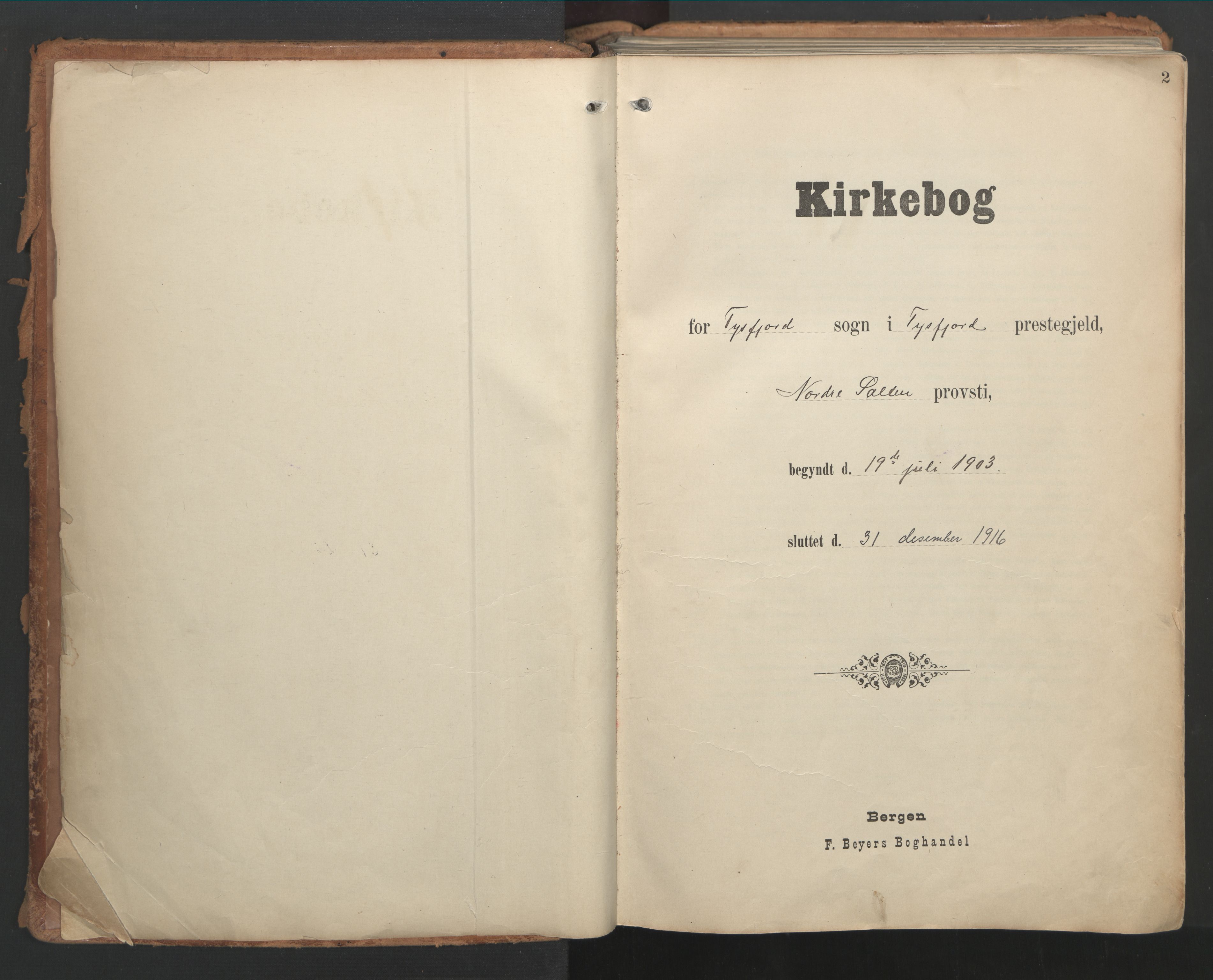 Ministerialprotokoller, klokkerbøker og fødselsregistre - Nordland, SAT/A-1459/861/L0871: Ministerialbok nr. 861A06, 1903-1916, s. 2