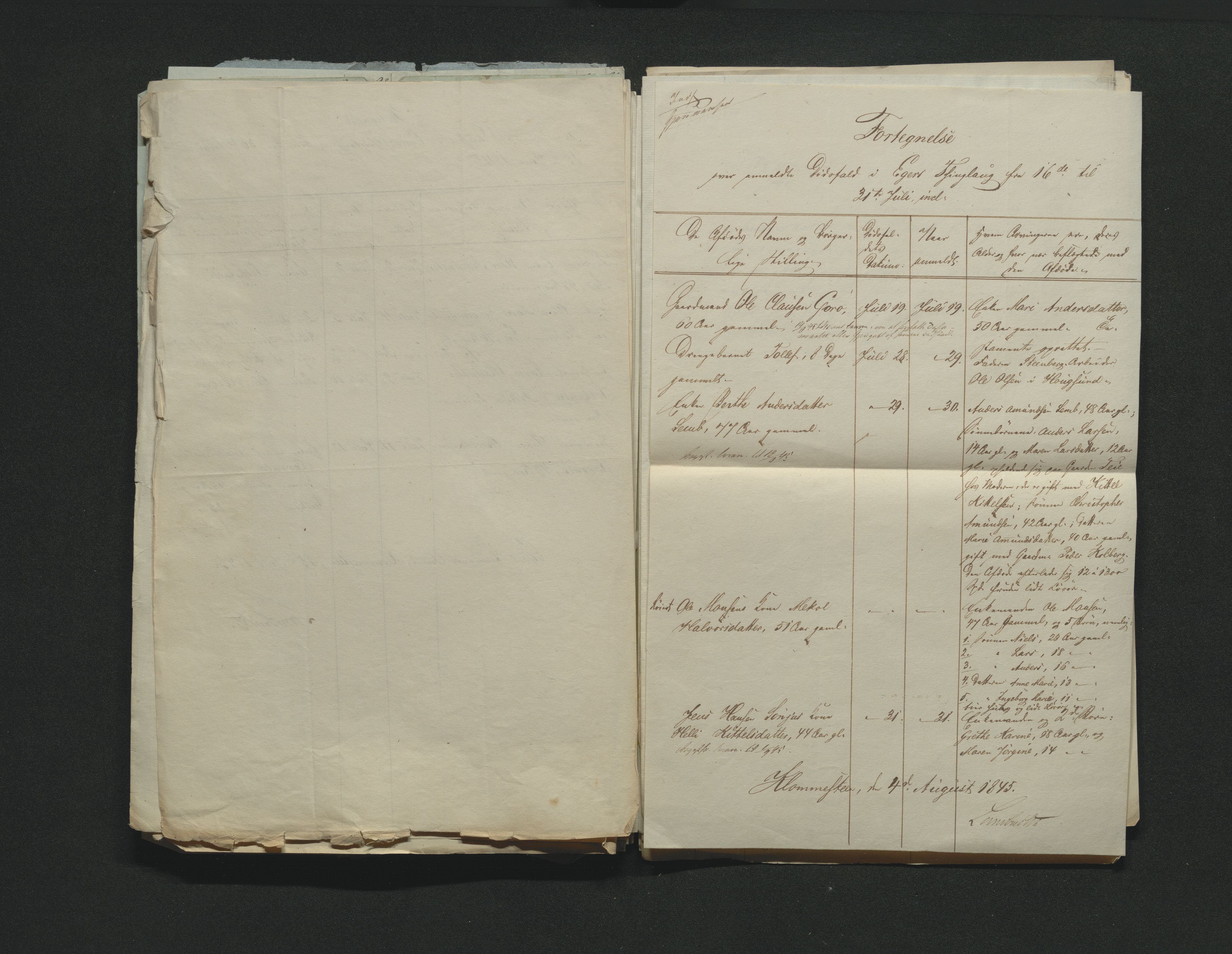Eiker, Modum og Sigdal sorenskriveri, AV/SAKO-A-123/H/Ha/Hab/L0006: Dødsfallsmeldinger, 1841-1845