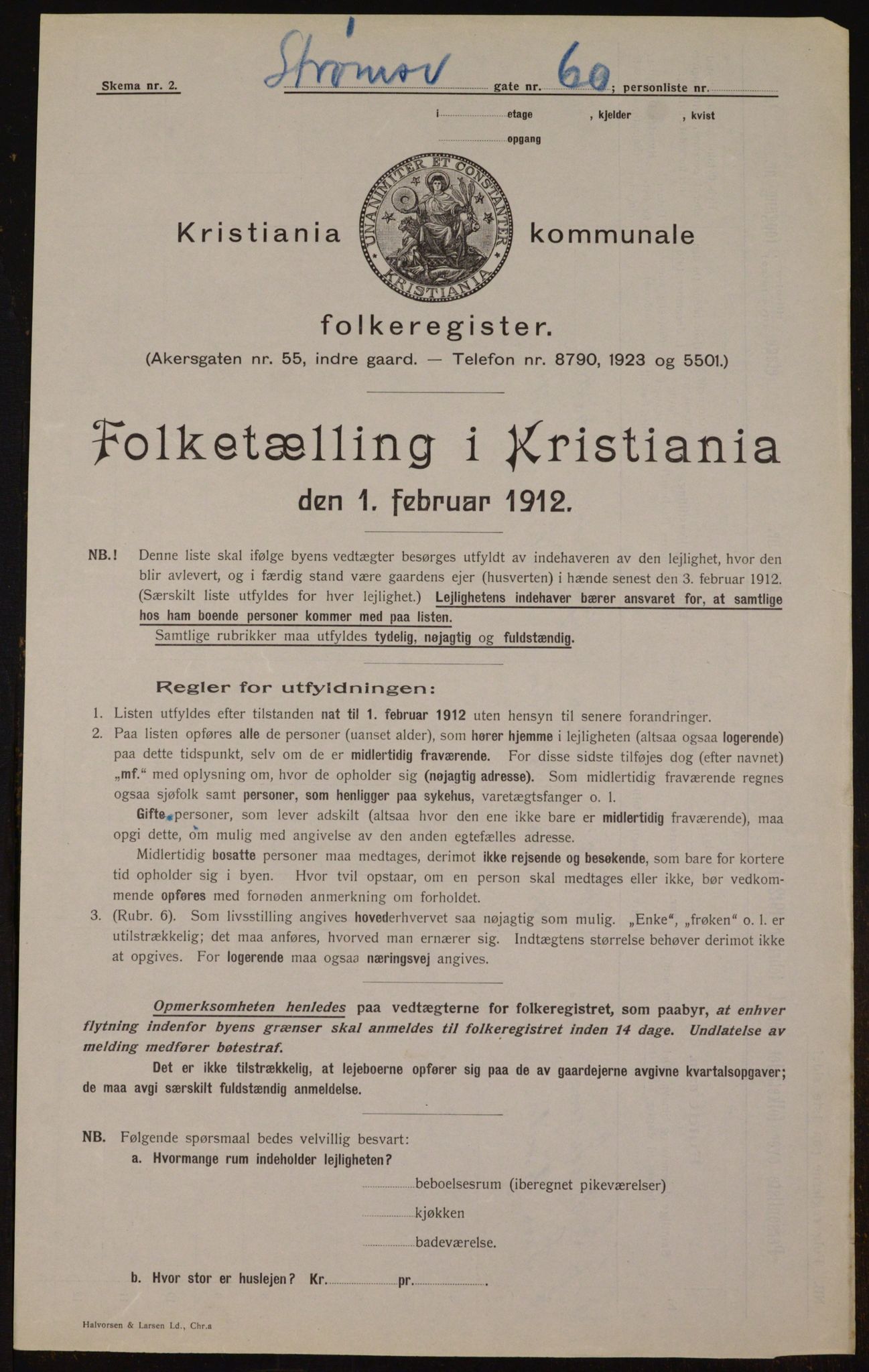 OBA, Kommunal folketelling 1.2.1912 for Kristiania, 1912, s. 104447