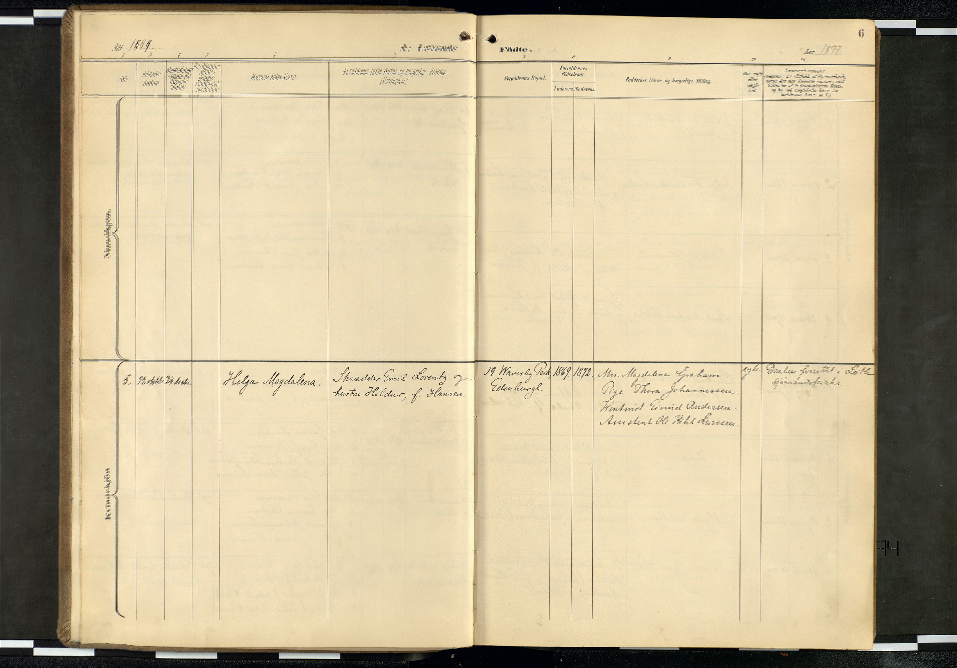 Den norske sjømannsmisjon i utlandet/Skotske havner (Leith, Glasgow), AV/SAB-SAB/PA-0100/H/Ha/Haa/L0004: Ministerialbok nr. A 4, 1899-1949, s. 5b-6a