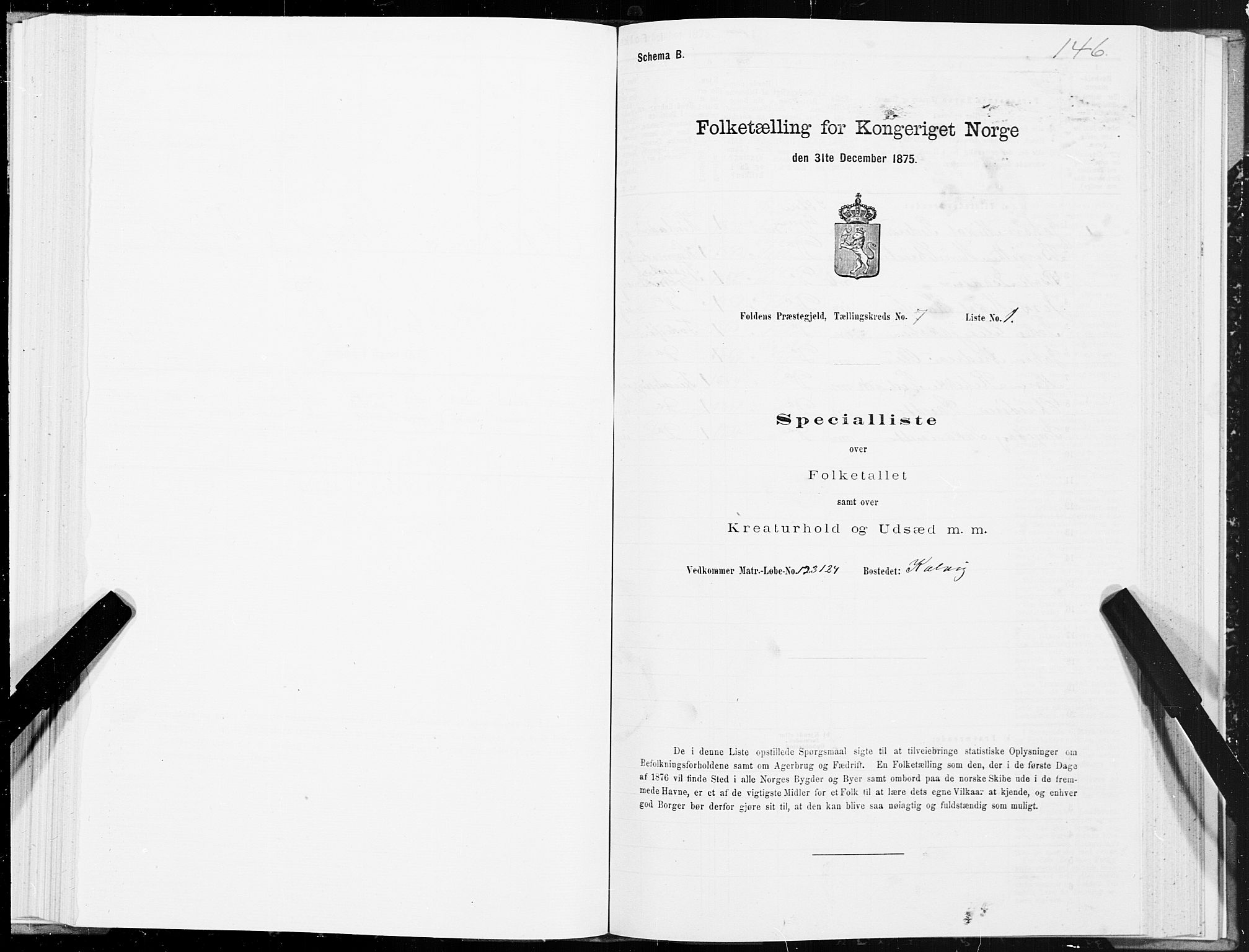 SAT, Folketelling 1875 for 1845P Folda prestegjeld, 1875, s. 2146