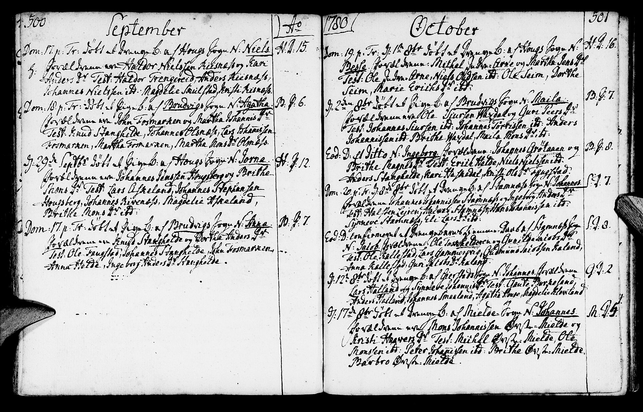 Haus sokneprestembete, AV/SAB-A-75601/H/Haa: Ministerialbok nr. A 9, 1767-1781, s. 500-501