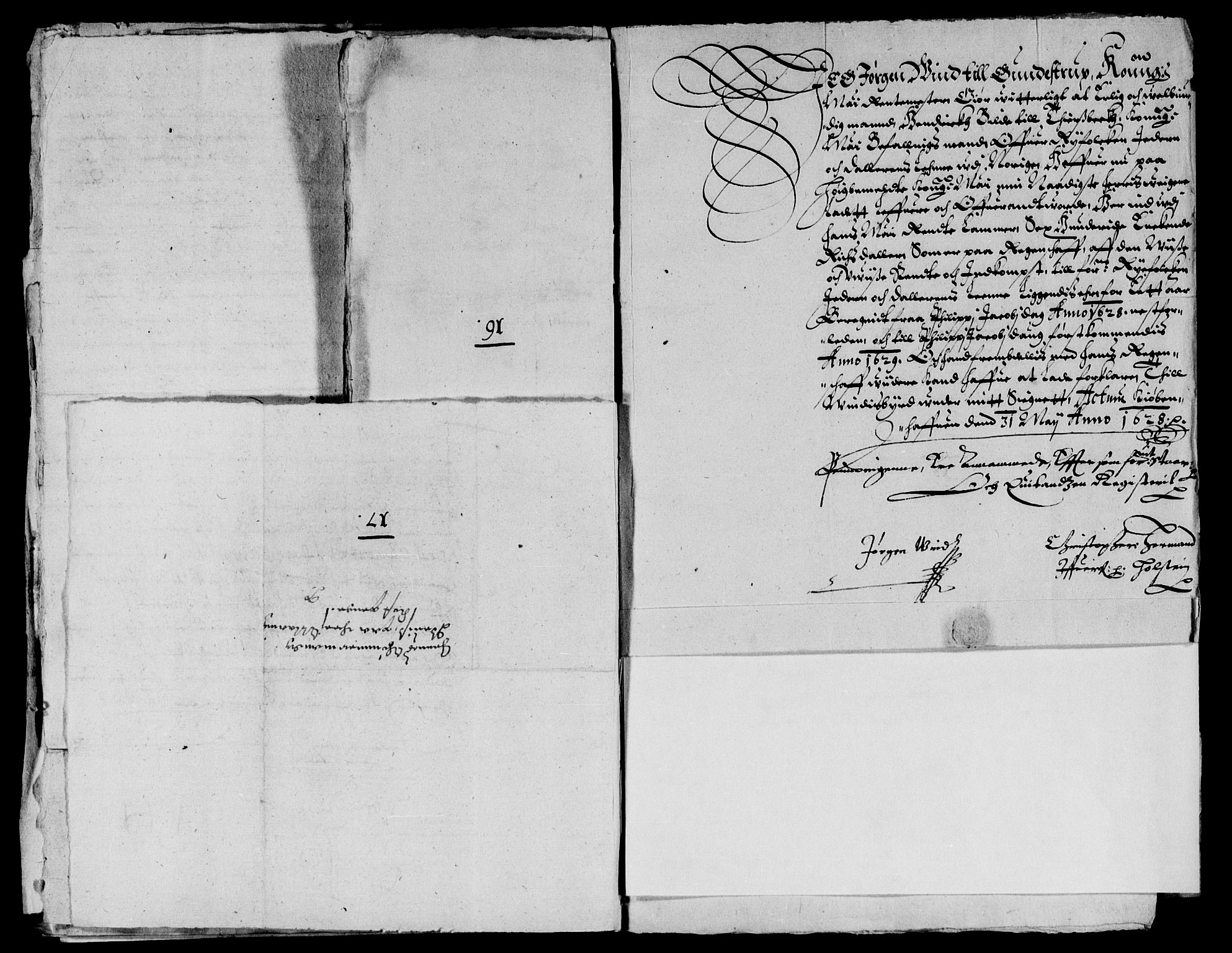 Rentekammeret inntil 1814, Reviderte regnskaper, Lensregnskaper, AV/RA-EA-5023/R/Rb/Rbs/L0013: Stavanger len, 1628-1629