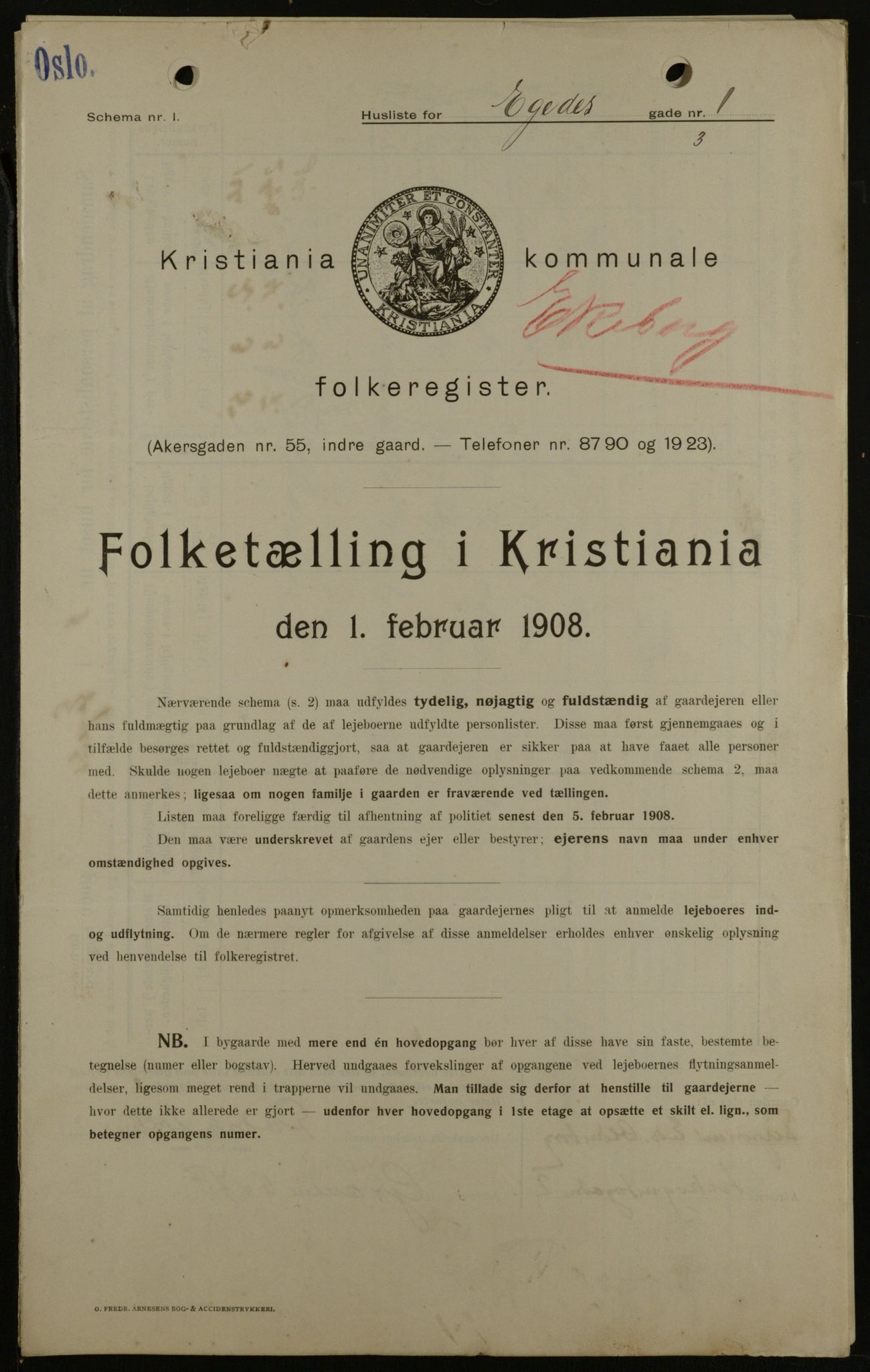 OBA, Kommunal folketelling 1.2.1908 for Kristiania kjøpstad, 1908, s. 17321
