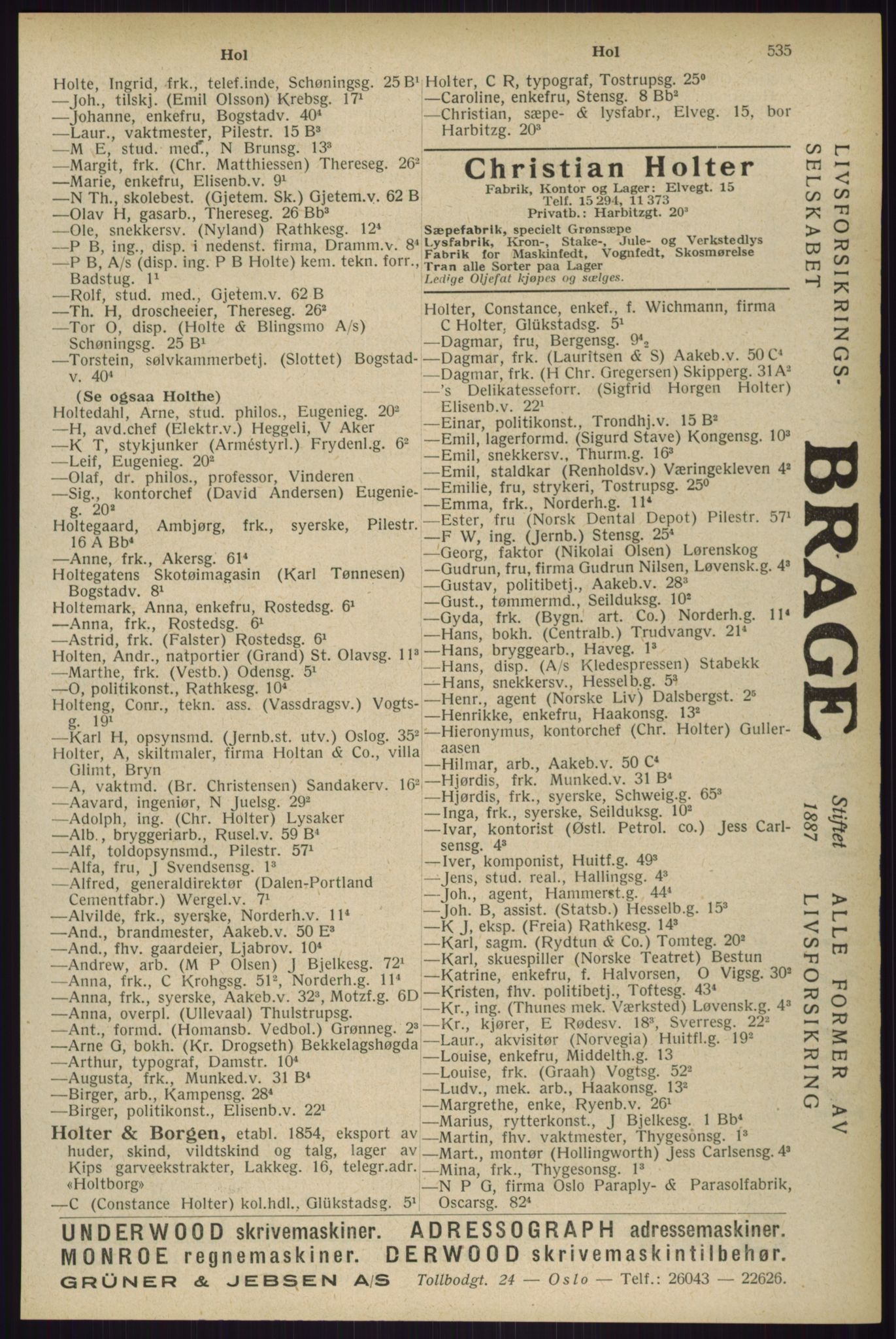 Kristiania/Oslo adressebok, PUBL/-, 1929, s. 535