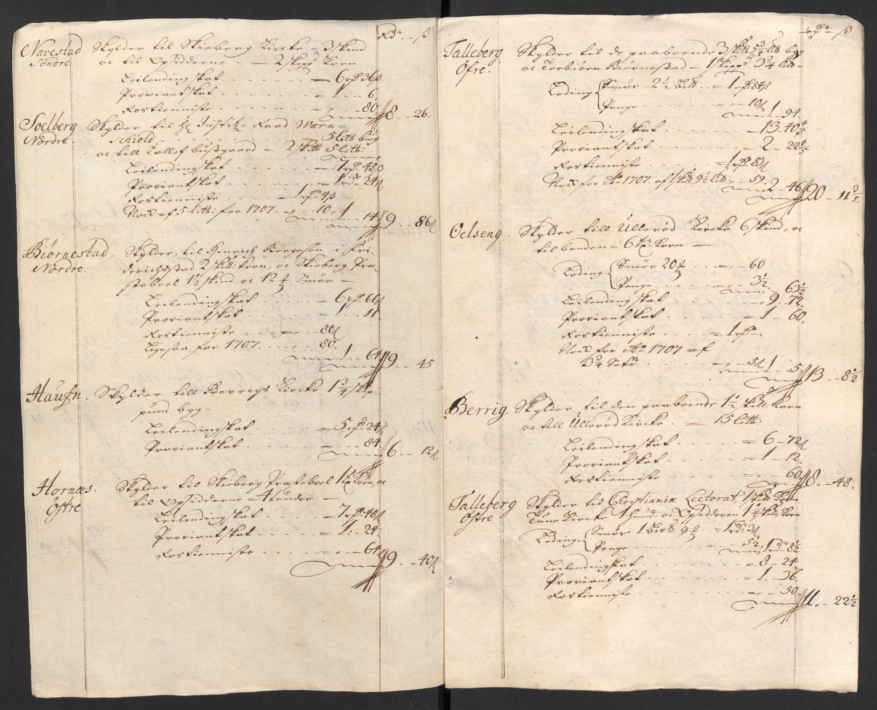 Rentekammeret inntil 1814, Reviderte regnskaper, Fogderegnskap, RA/EA-4092/R01/L0018: Fogderegnskap Idd og Marker, 1707-1709, s. 207