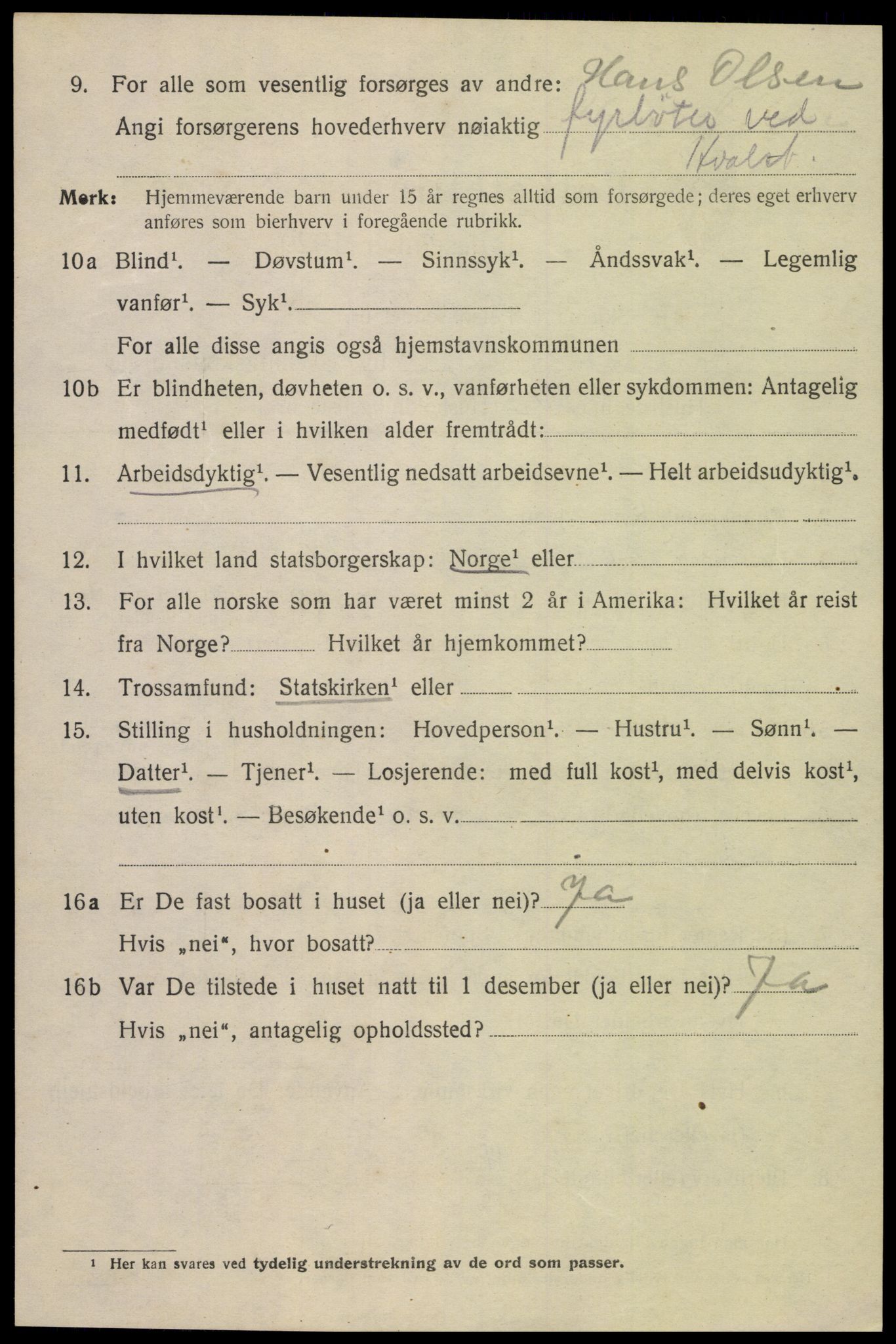 SAK, Folketelling 1920 for 1002 Mandal ladested, 1920, s. 8136