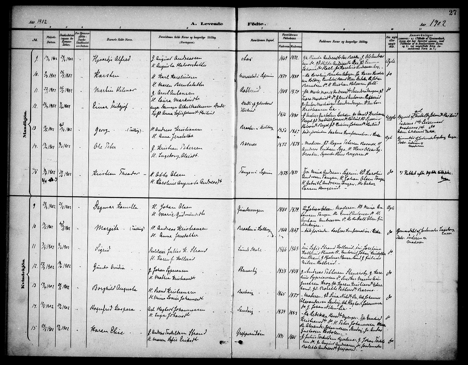 Høland prestekontor Kirkebøker, AV/SAO-A-10346a/F/Fb/L0003: Ministerialbok nr. II 3, 1897-1912, s. 27