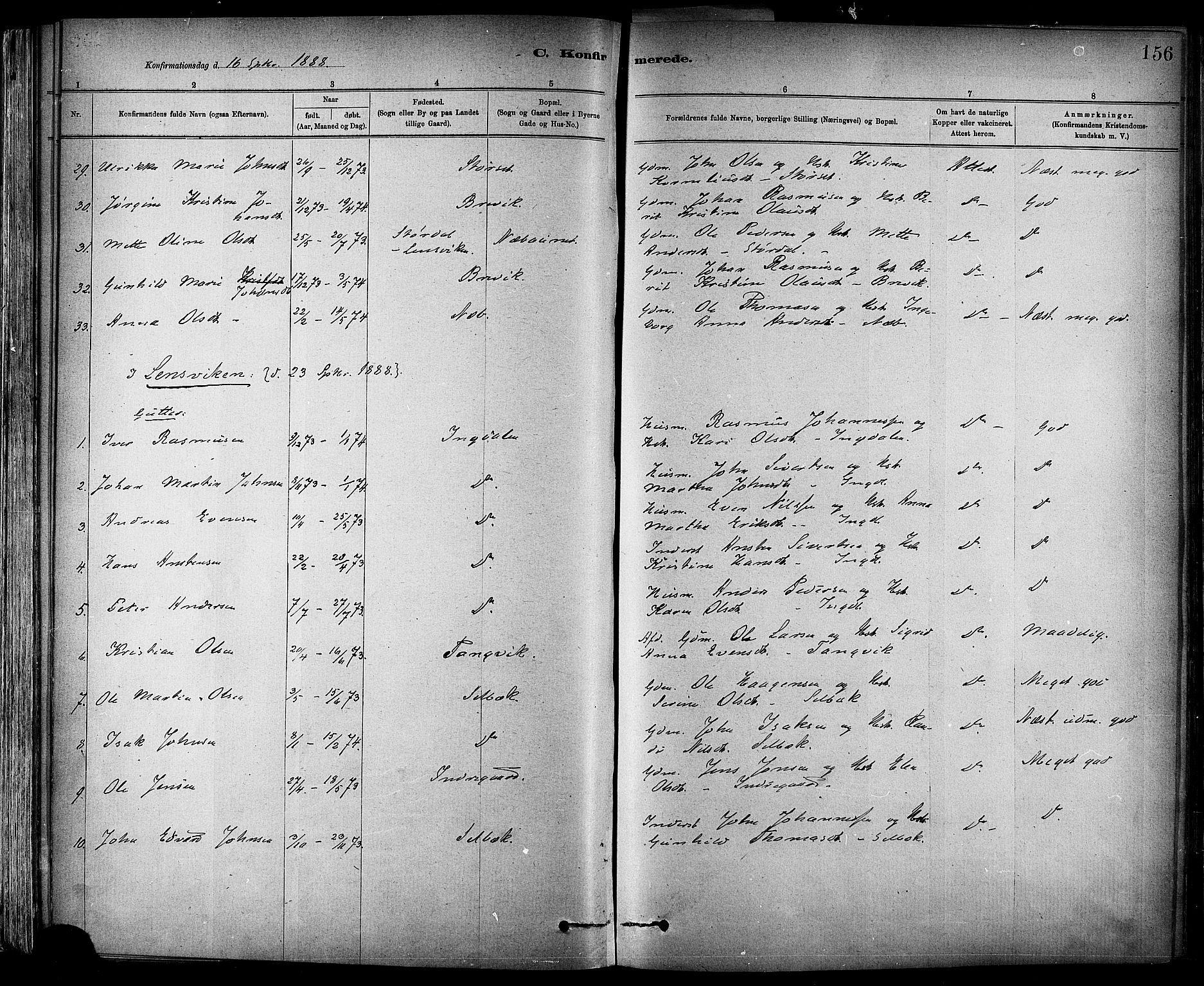 Ministerialprotokoller, klokkerbøker og fødselsregistre - Sør-Trøndelag, SAT/A-1456/647/L0634: Ministerialbok nr. 647A01, 1885-1896, s. 156