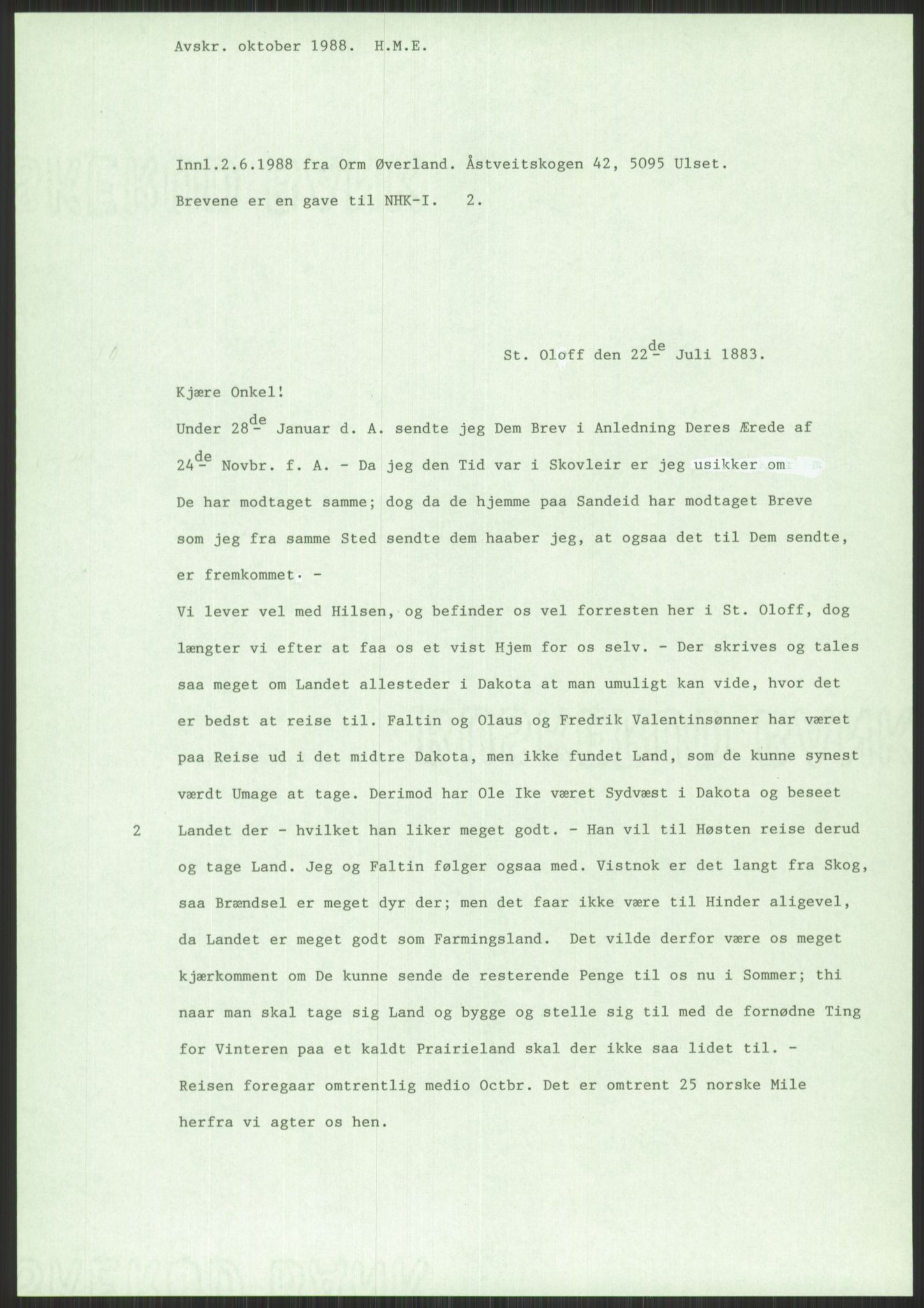 Samlinger til kildeutgivelse, Amerikabrevene, RA/EA-4057/F/L0030: Innlån fra Rogaland: Vatnaland - Øverland, 1838-1914, s. 681