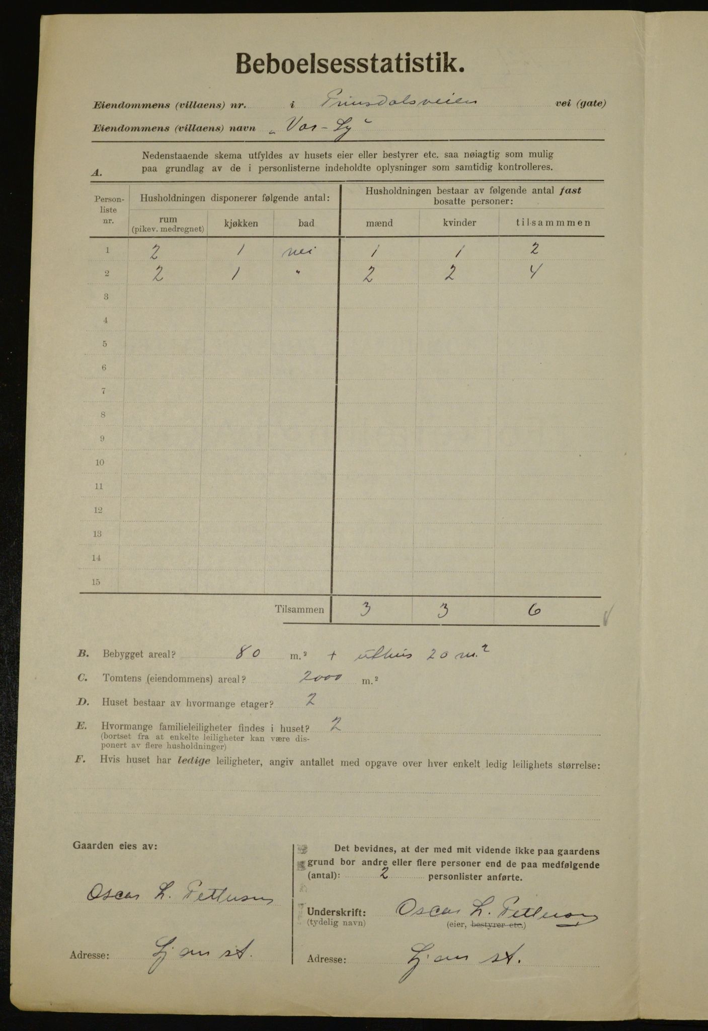 , Kommunal folketelling 1.12.1923 for Aker, 1923, s. 43730