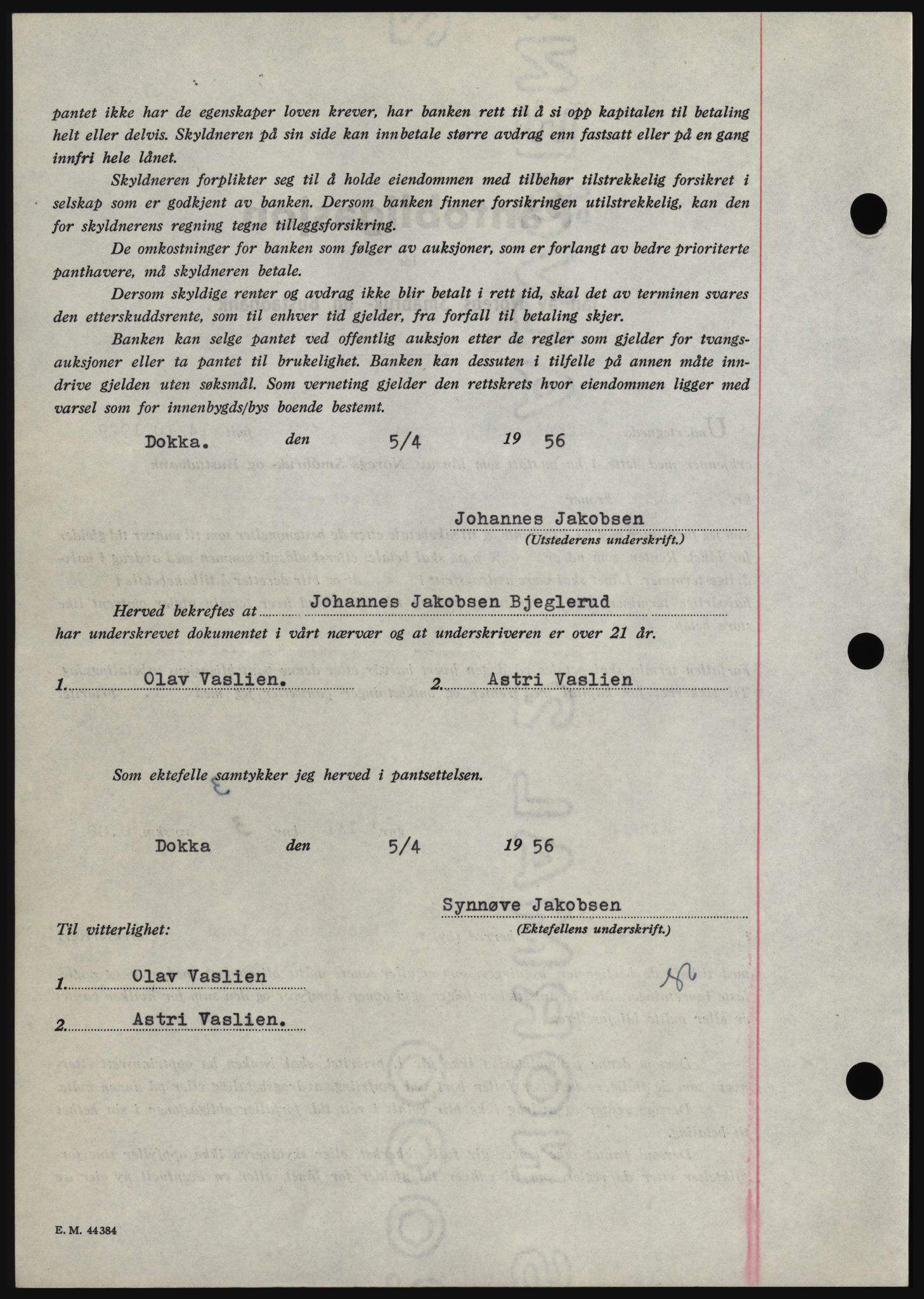 Hadeland og Land tingrett, SAH/TING-010/H/Hb/Hbc/L0034: Pantebok nr. B34, 1956-1956, Dagboknr: 1208/1956