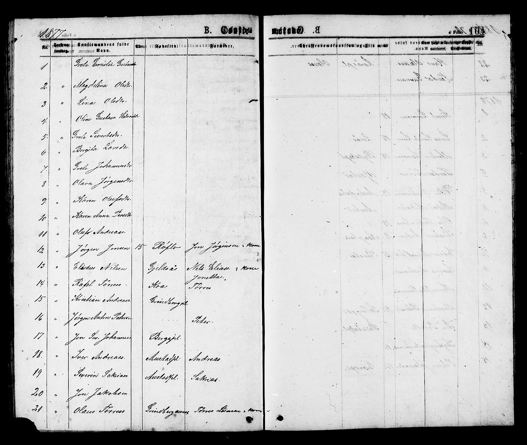 Ministerialprotokoller, klokkerbøker og fødselsregistre - Nord-Trøndelag, SAT/A-1458/731/L0311: Klokkerbok nr. 731C02, 1875-1911, s. 104