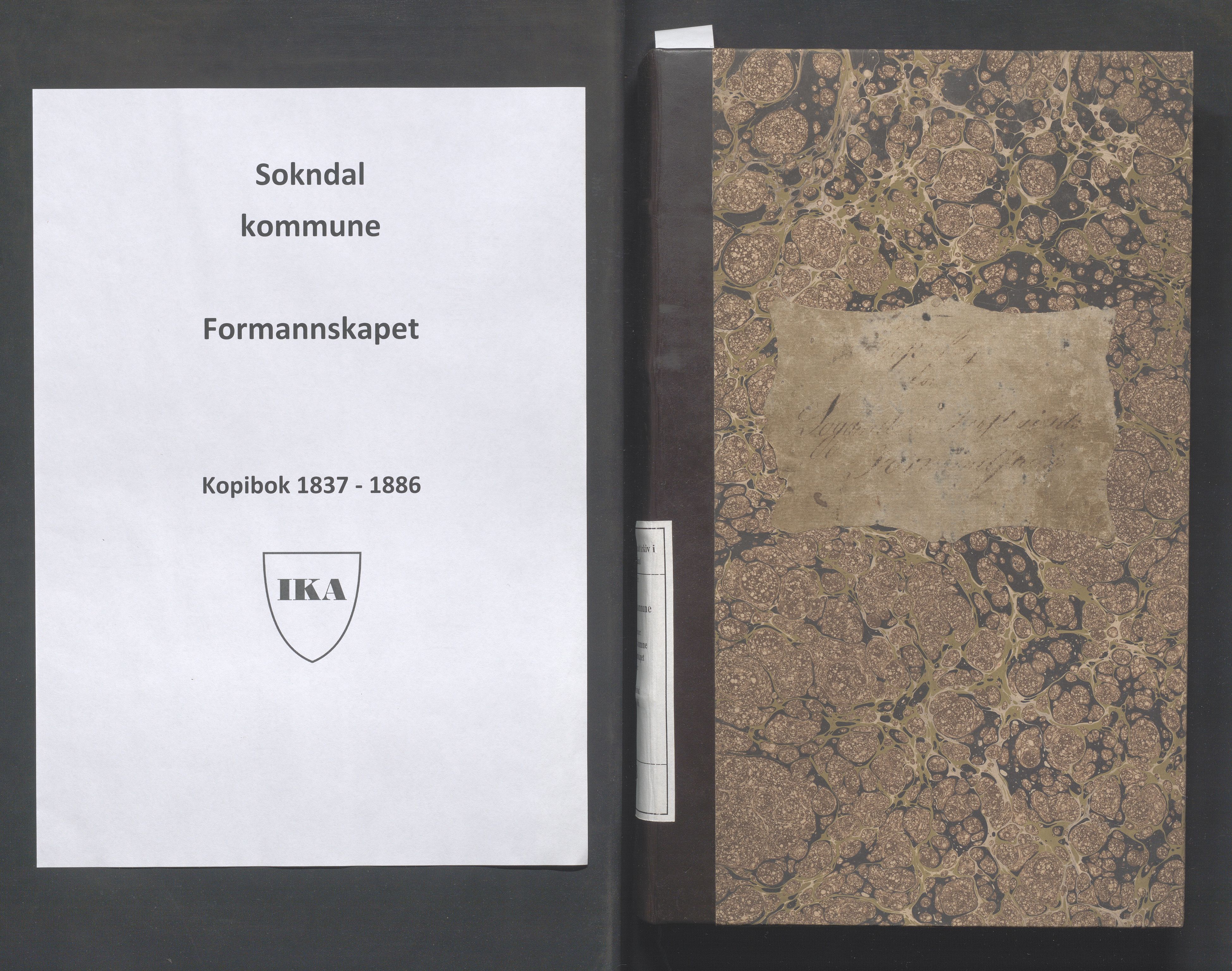 Sokndal kommune - Formannskapet/Sentraladministrasjonen, IKAR/K-101099/B/L0001: Kopibok, 1837-1886