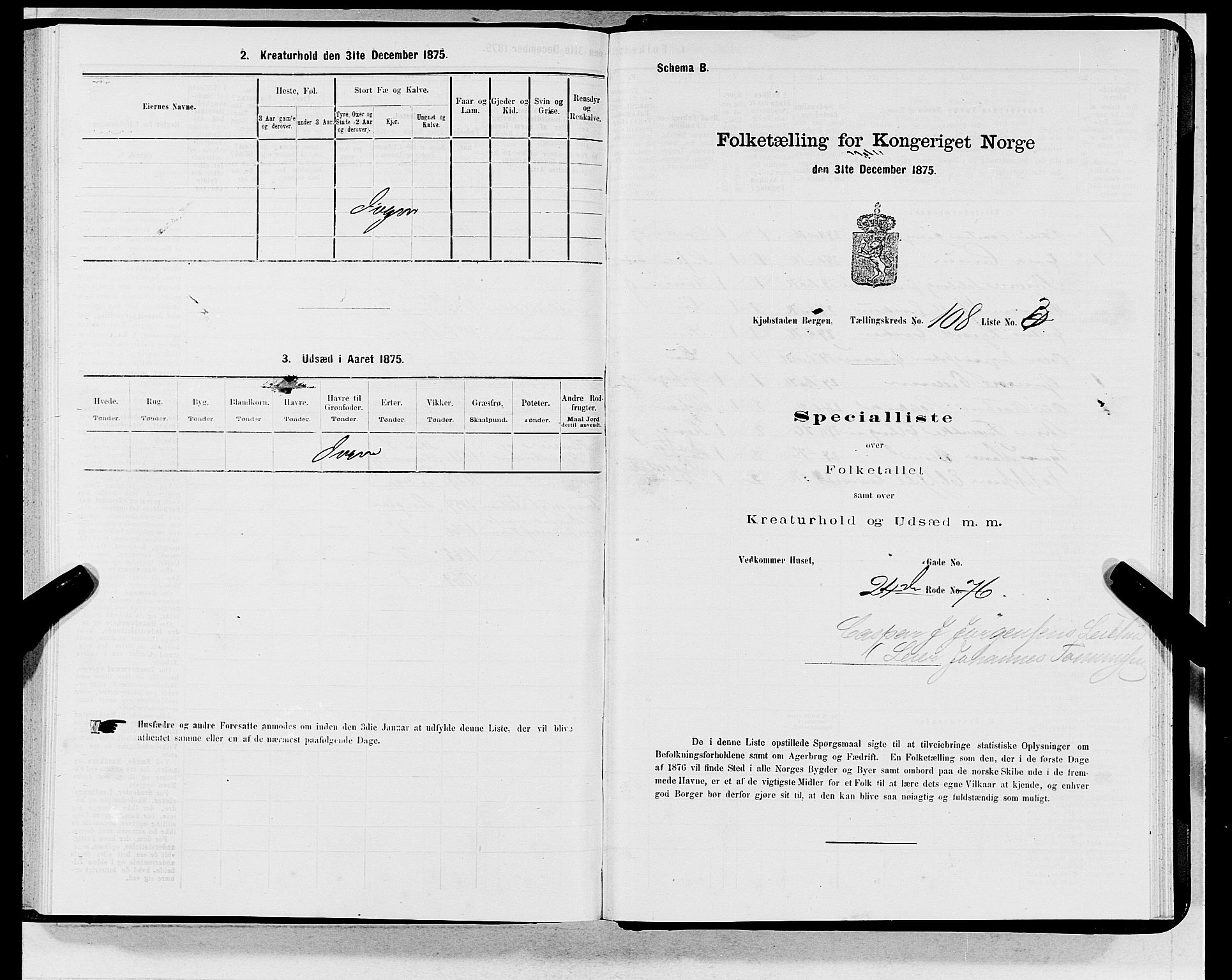 SAB, Folketelling 1875 for 1301 Bergen kjøpstad, 1875, s. 5867