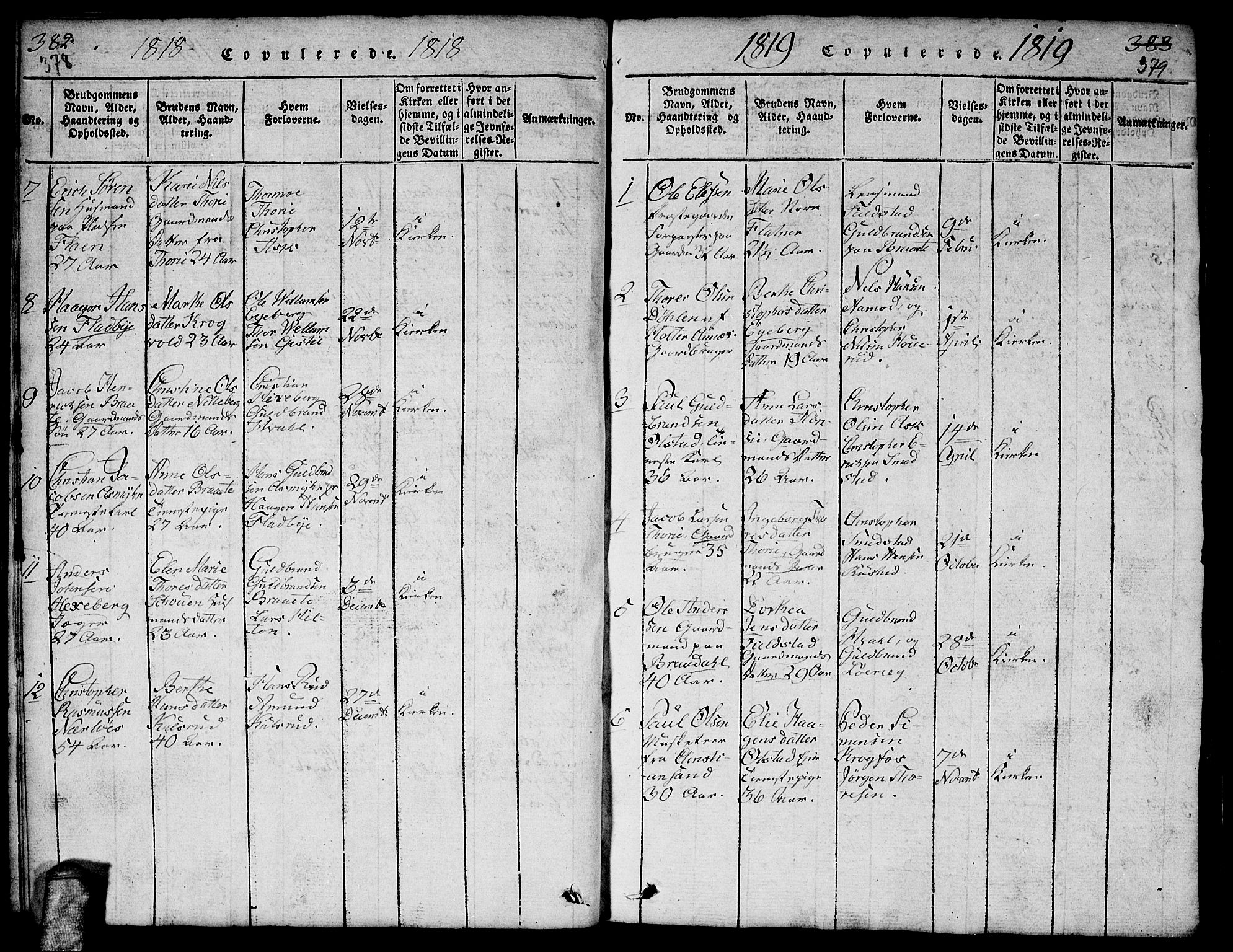 Gjerdrum prestekontor Kirkebøker, AV/SAO-A-10412b/F/Fa/L0004: Ministerialbok nr. I 4, 1816-1836, s. 378-379