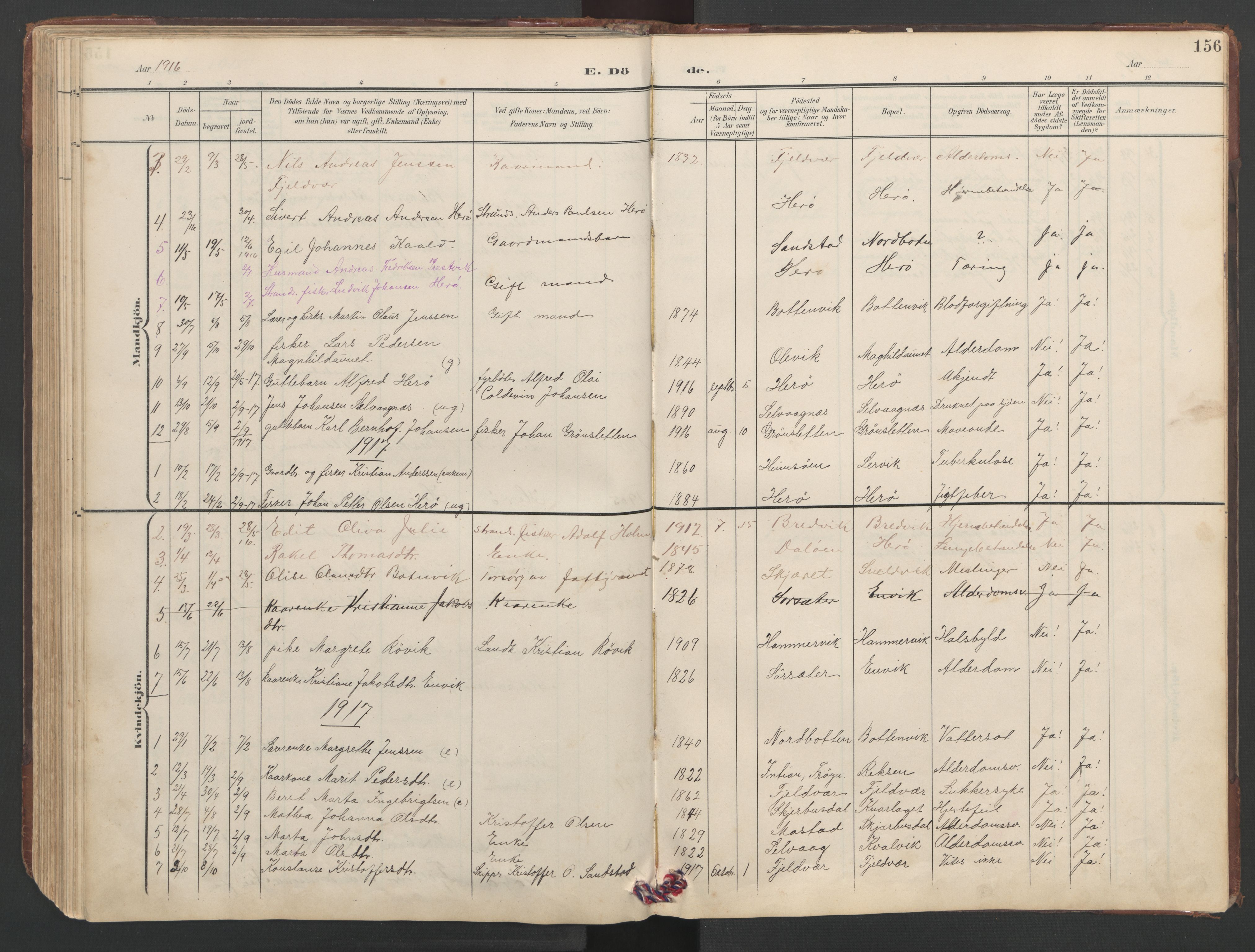 Ministerialprotokoller, klokkerbøker og fødselsregistre - Sør-Trøndelag, AV/SAT-A-1456/638/L0571: Klokkerbok nr. 638C03, 1901-1930, s. 156