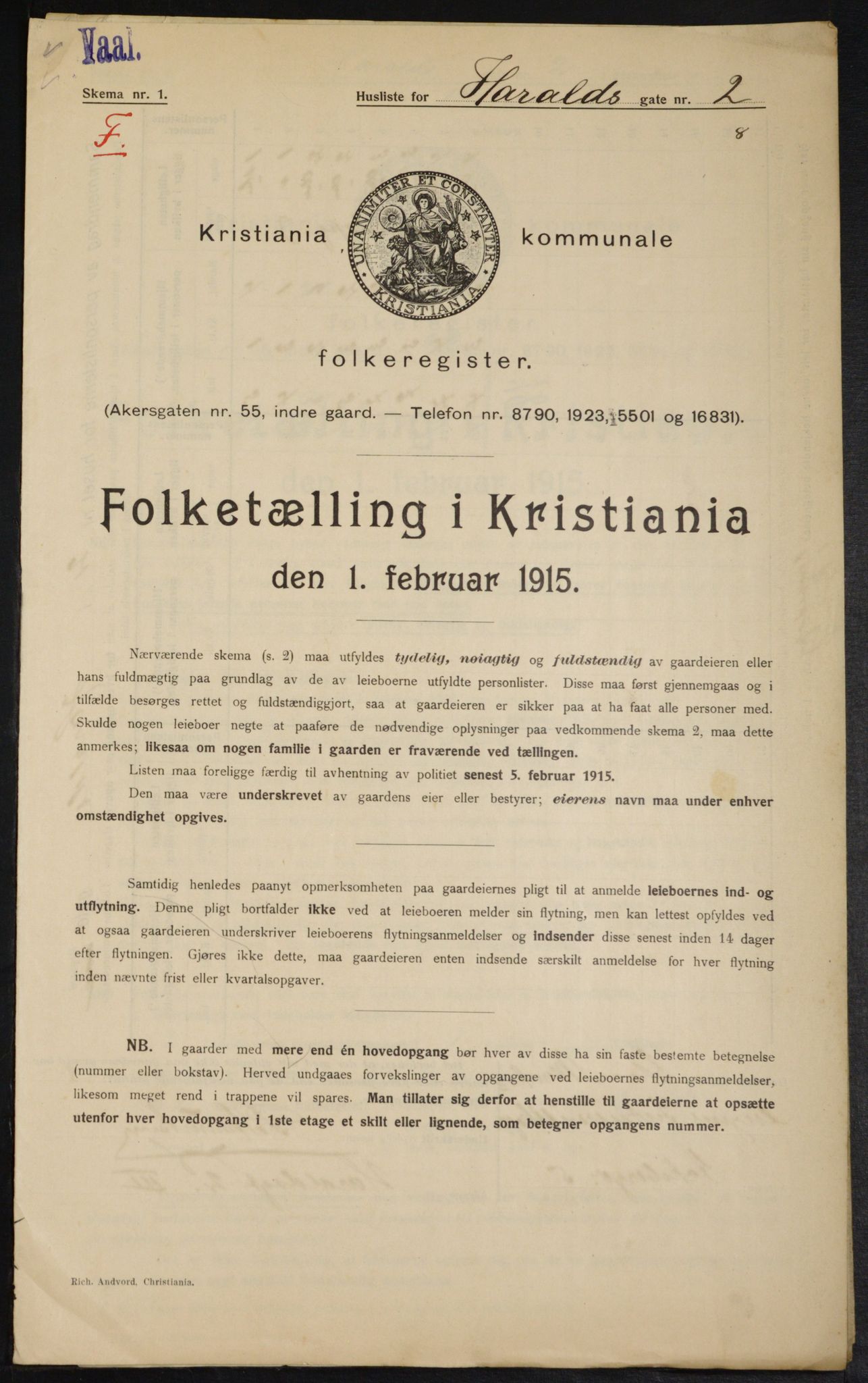 OBA, Kommunal folketelling 1.2.1915 for Kristiania, 1915, s. 34642