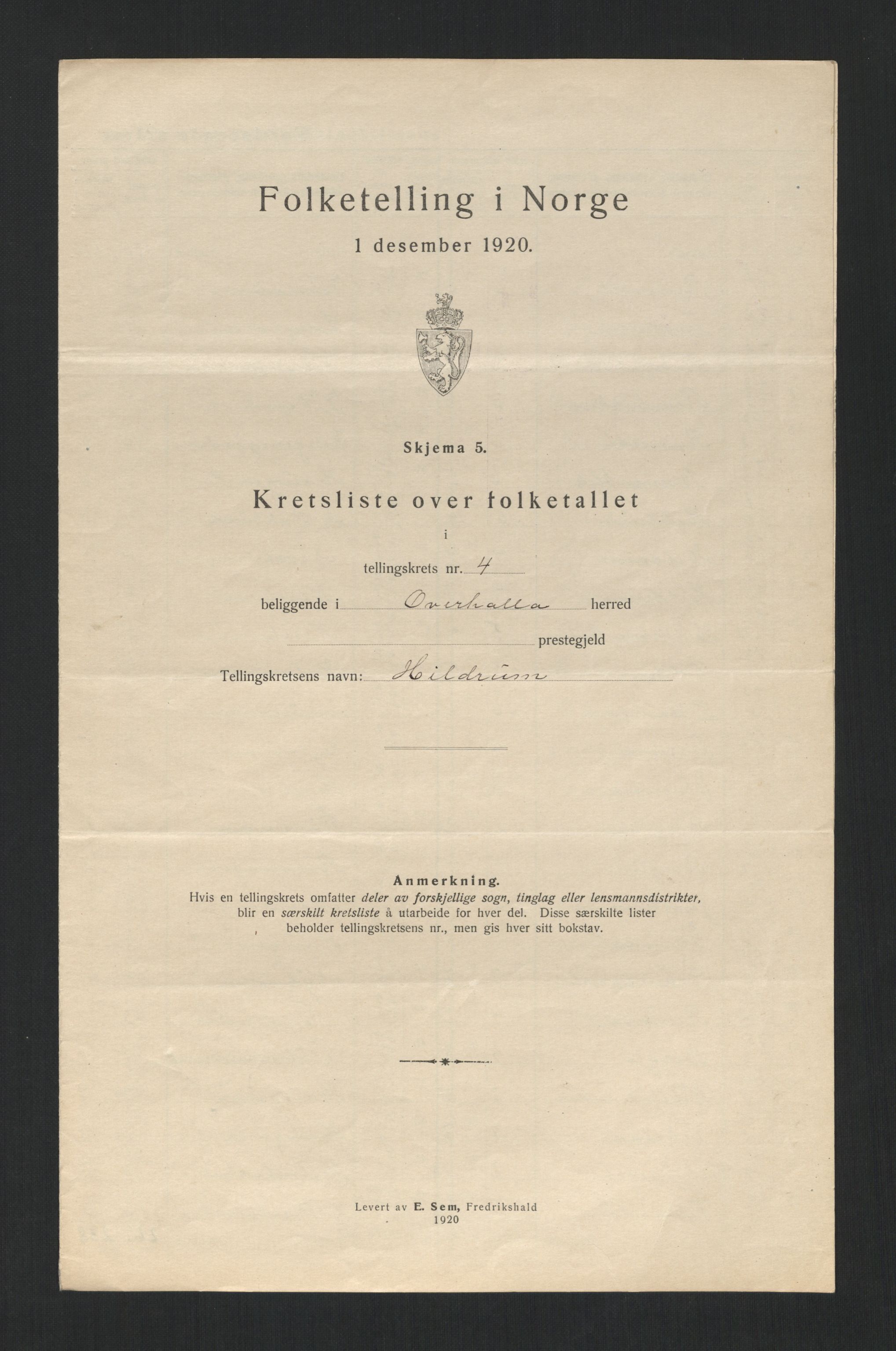 SAT, Folketelling 1920 for 1744 Overhalla herred, 1920, s. 17