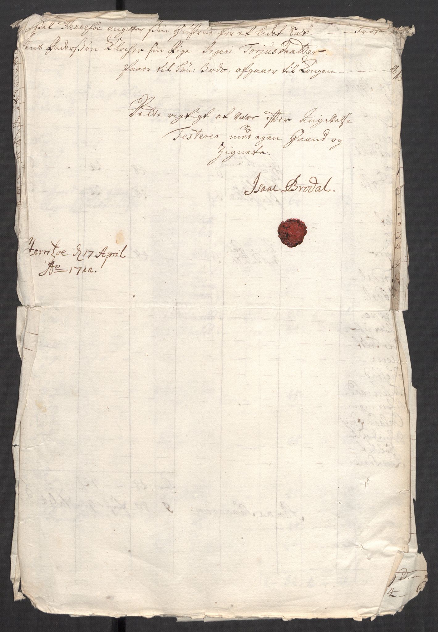 Rentekammeret inntil 1814, Reviderte regnskaper, Fogderegnskap, AV/RA-EA-4092/R36/L2121: Fogderegnskap Øvre og Nedre Telemark og Bamble, 1711, s. 509