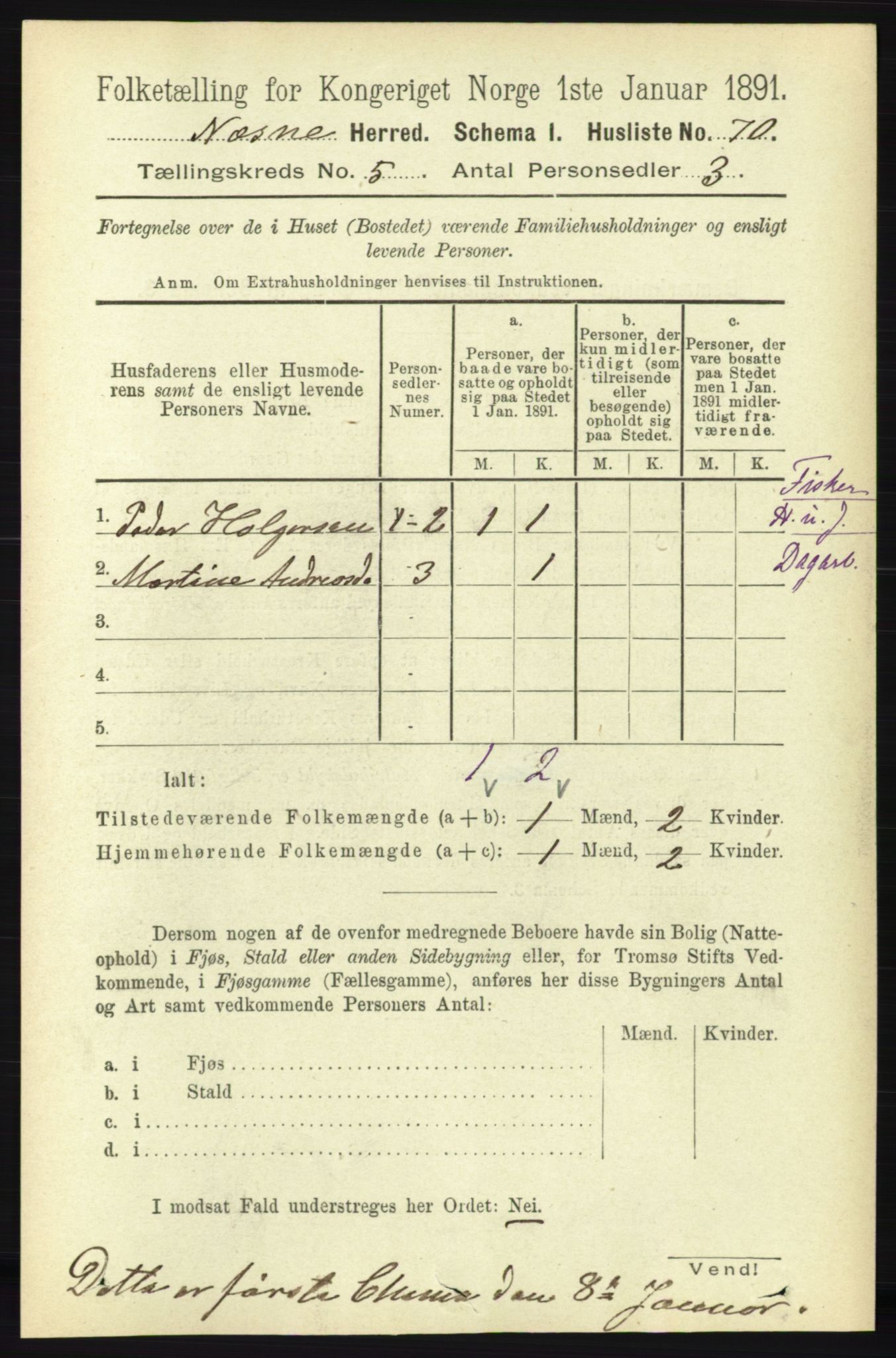 RA, Folketelling 1891 for 1828 Nesna herred, 1891, s. 2766