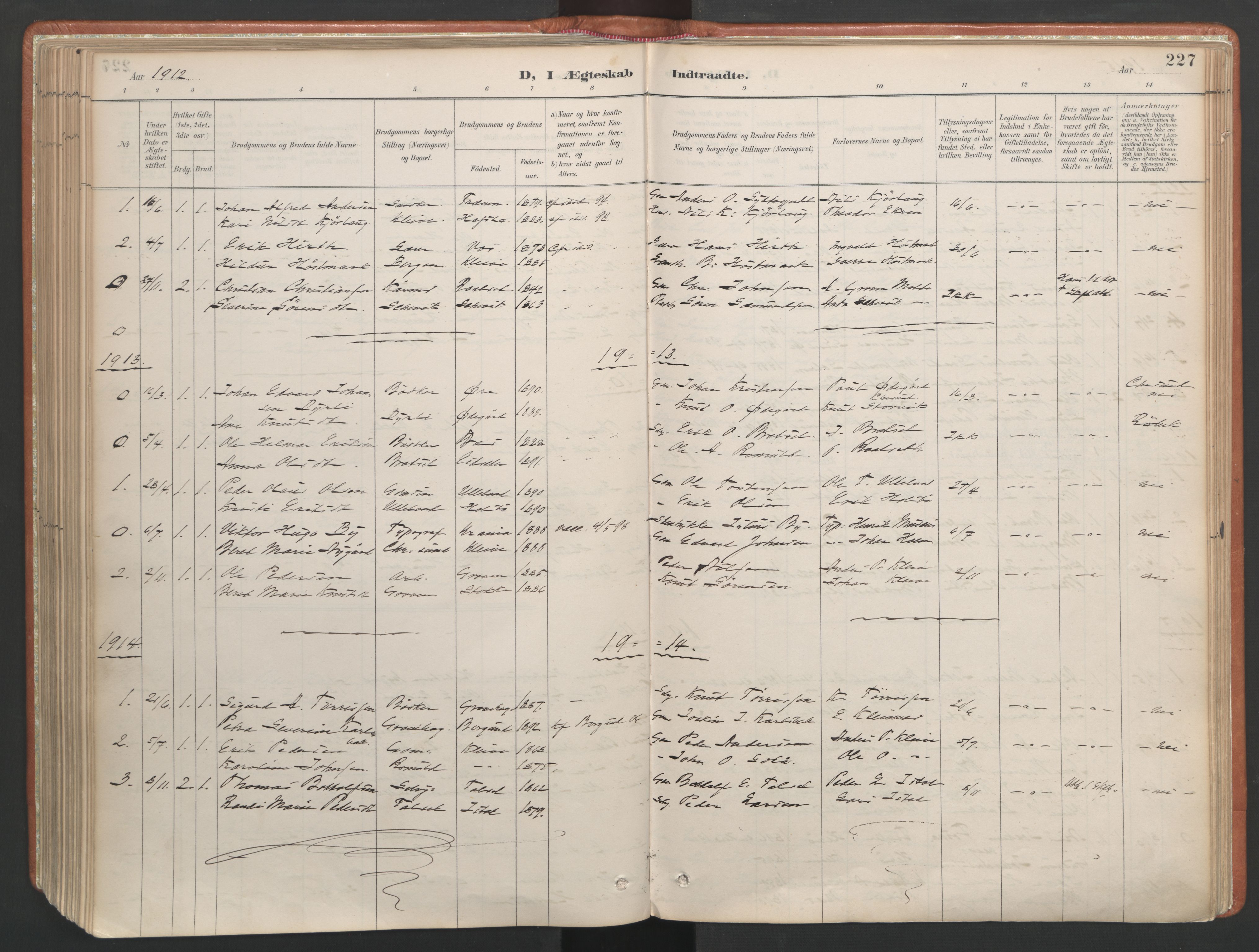 Ministerialprotokoller, klokkerbøker og fødselsregistre - Møre og Romsdal, SAT/A-1454/557/L0682: Ministerialbok nr. 557A04, 1887-1970, s. 227