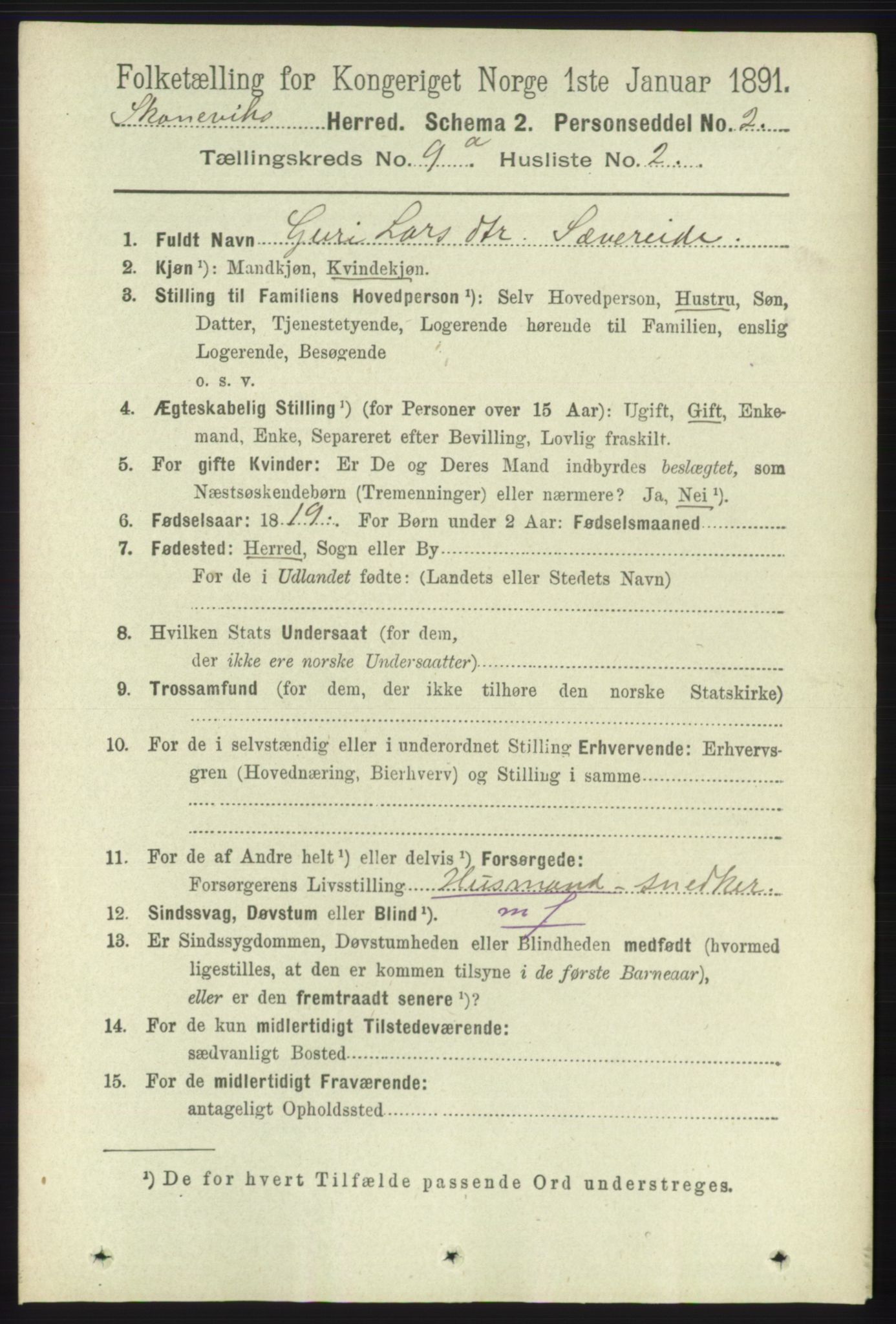 RA, Folketelling 1891 for 1212 Skånevik herred, 1891, s. 2558